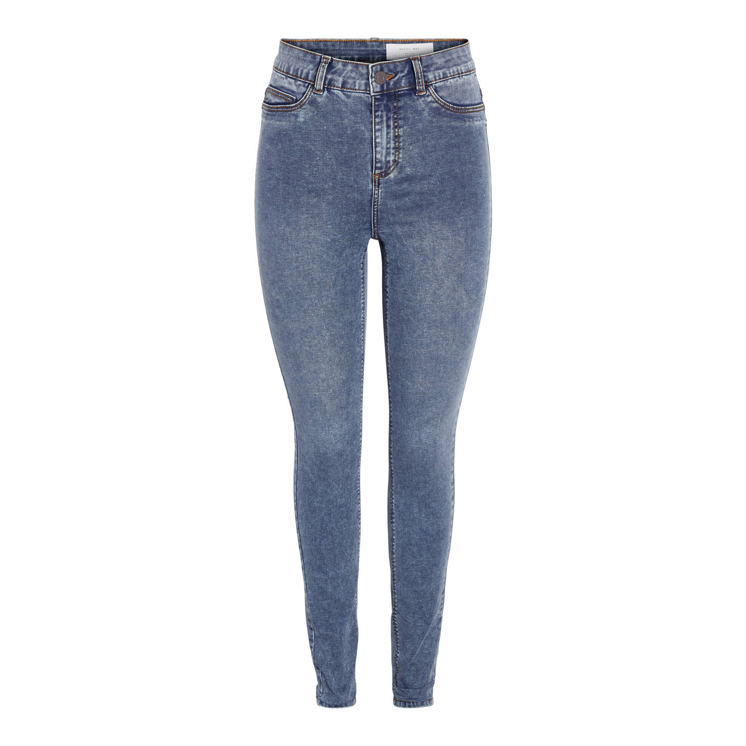 NOISY MAY high waist skinny jeans NMCALLIE medium blue