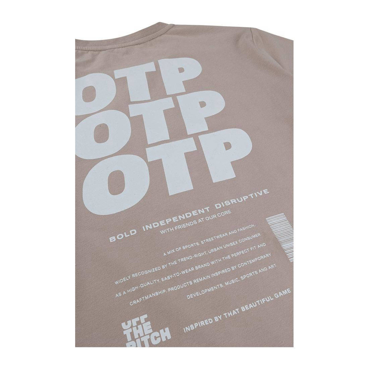 Off The Pitch slim fit T-shirt Division met backprint dusty pink
