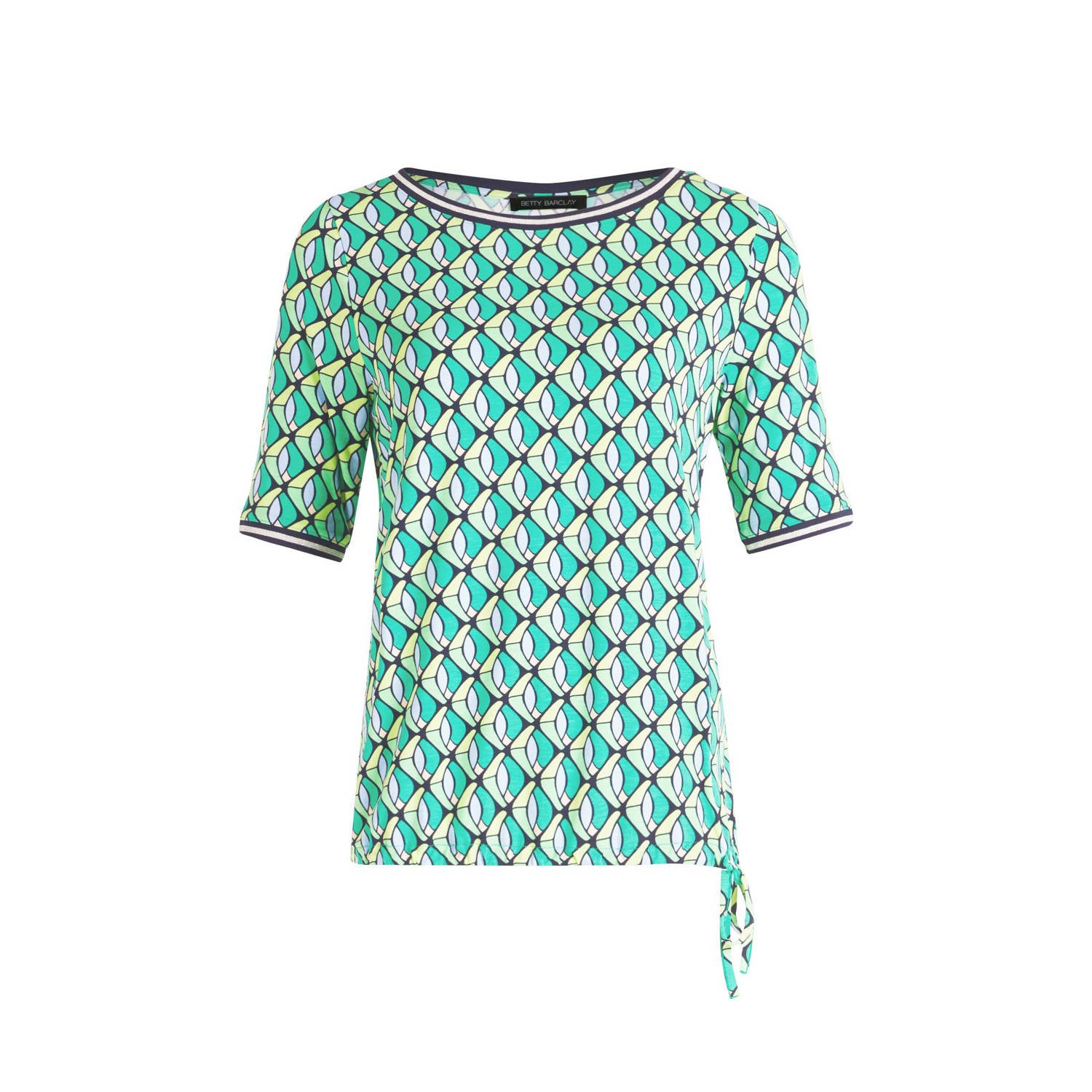 Betty Barclay top met all over print groen blauw