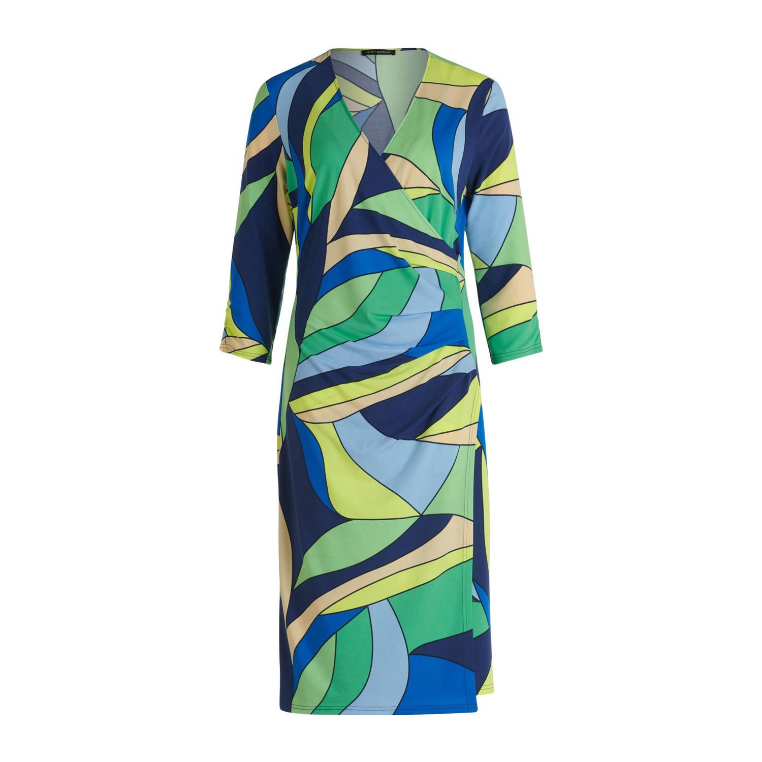 Betty Barclay jurk met all over print blauw groen