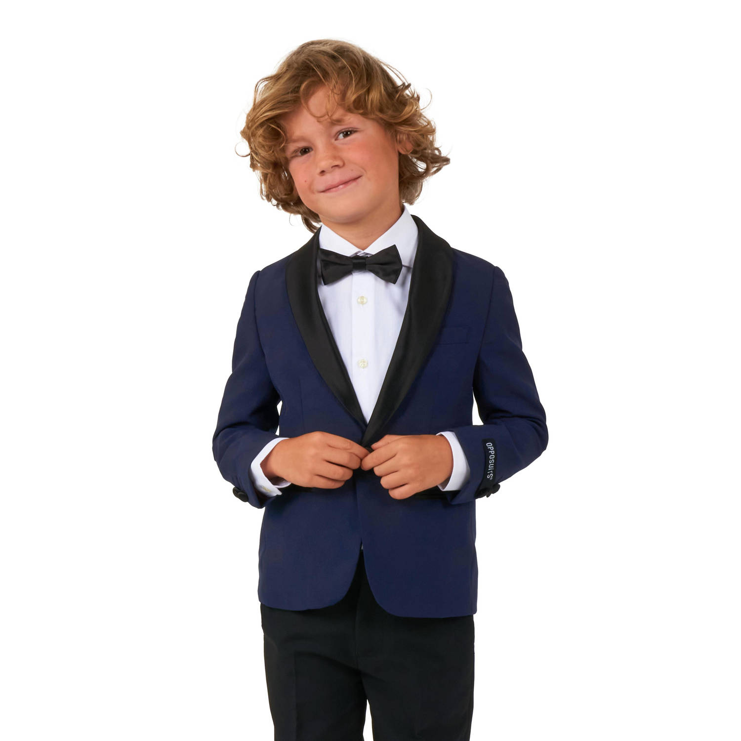 OppoSuits kostuum donkerblauw zwart