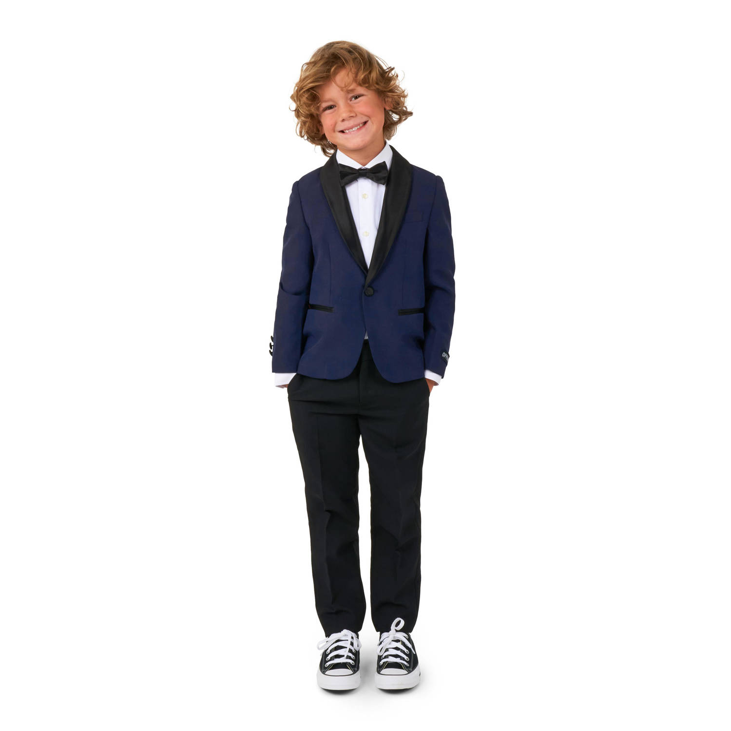 OppoSuits kostuum donkerblauw zwart