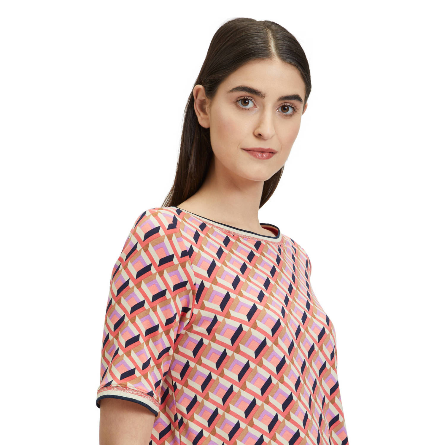Betty Barclay top met all over print rood beige