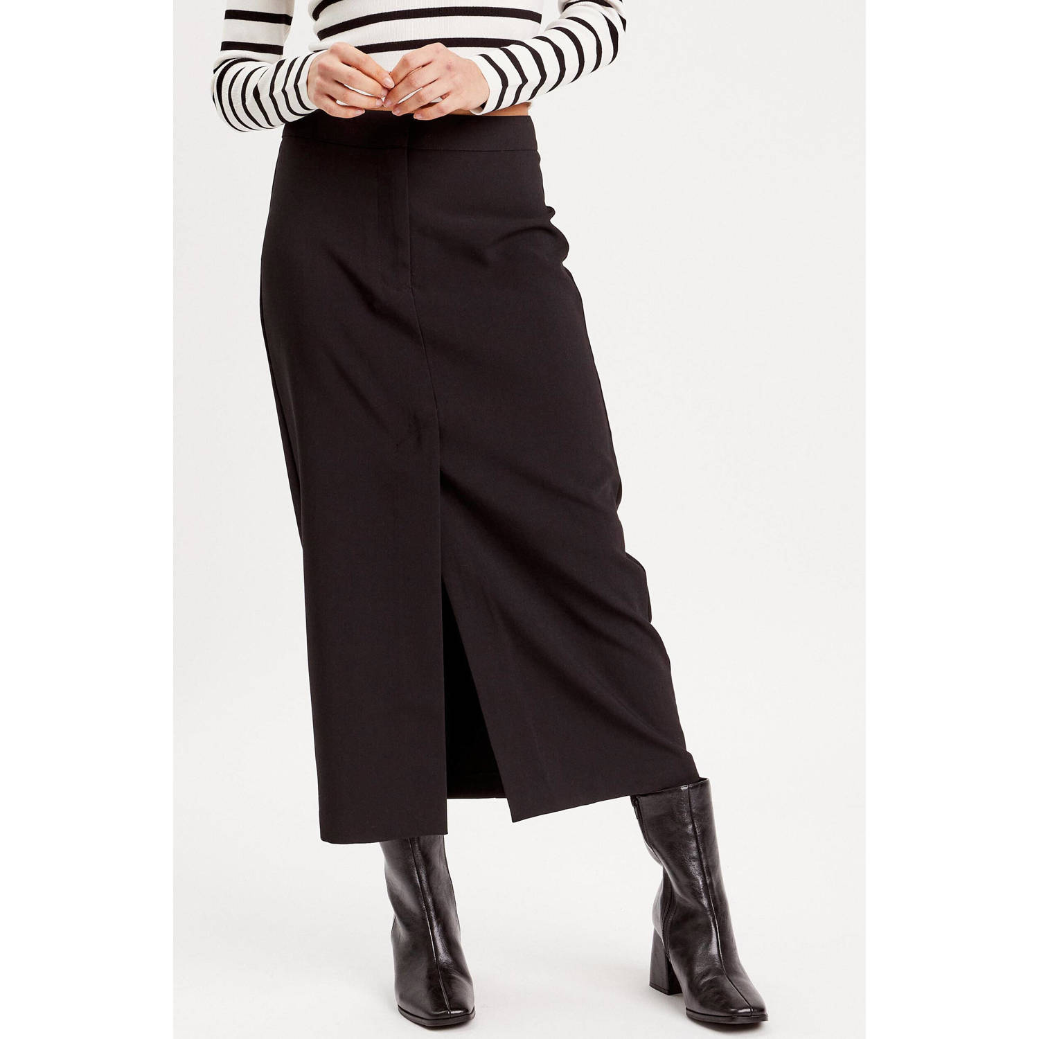Cache midi rok zwart