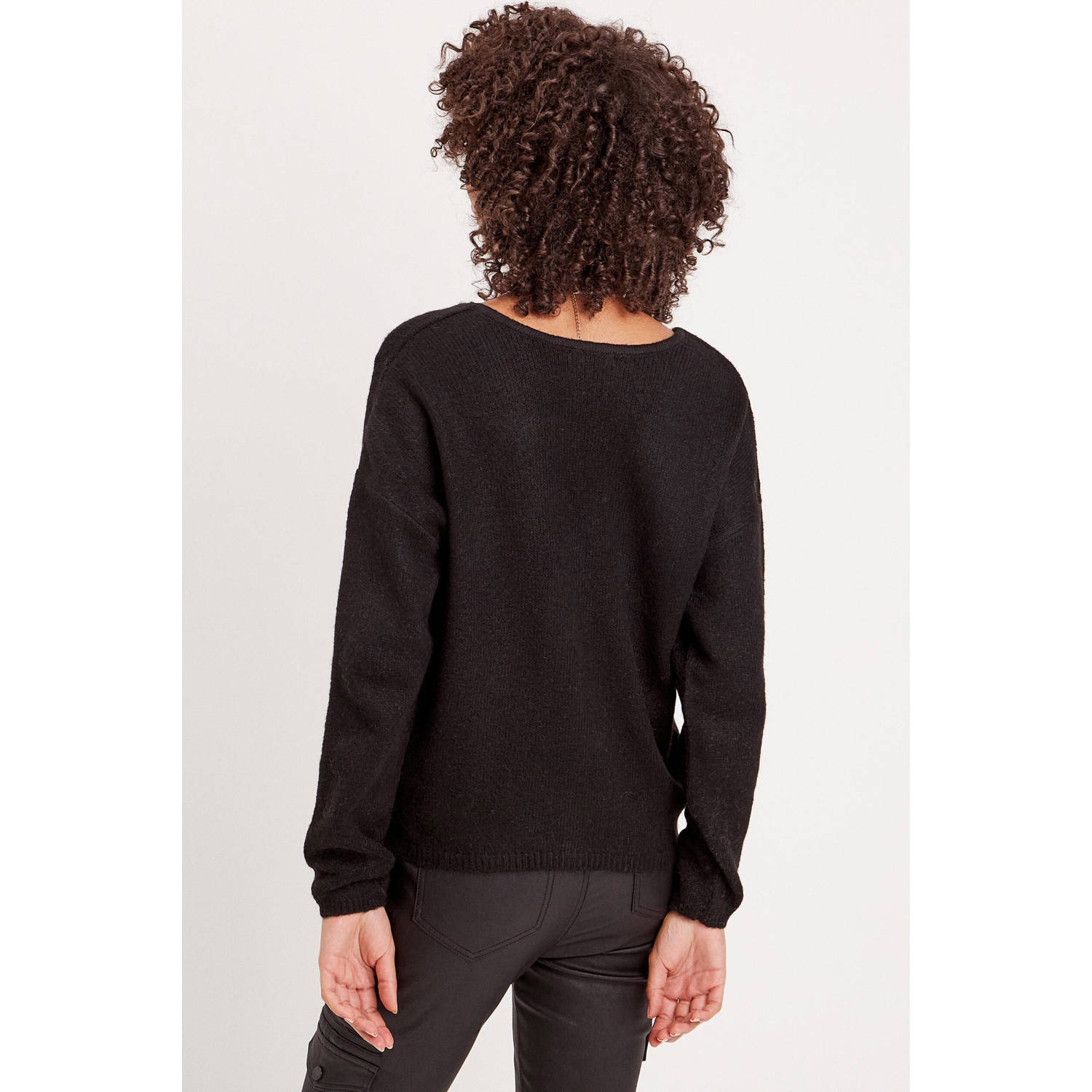 Cache gebreid vest zwart