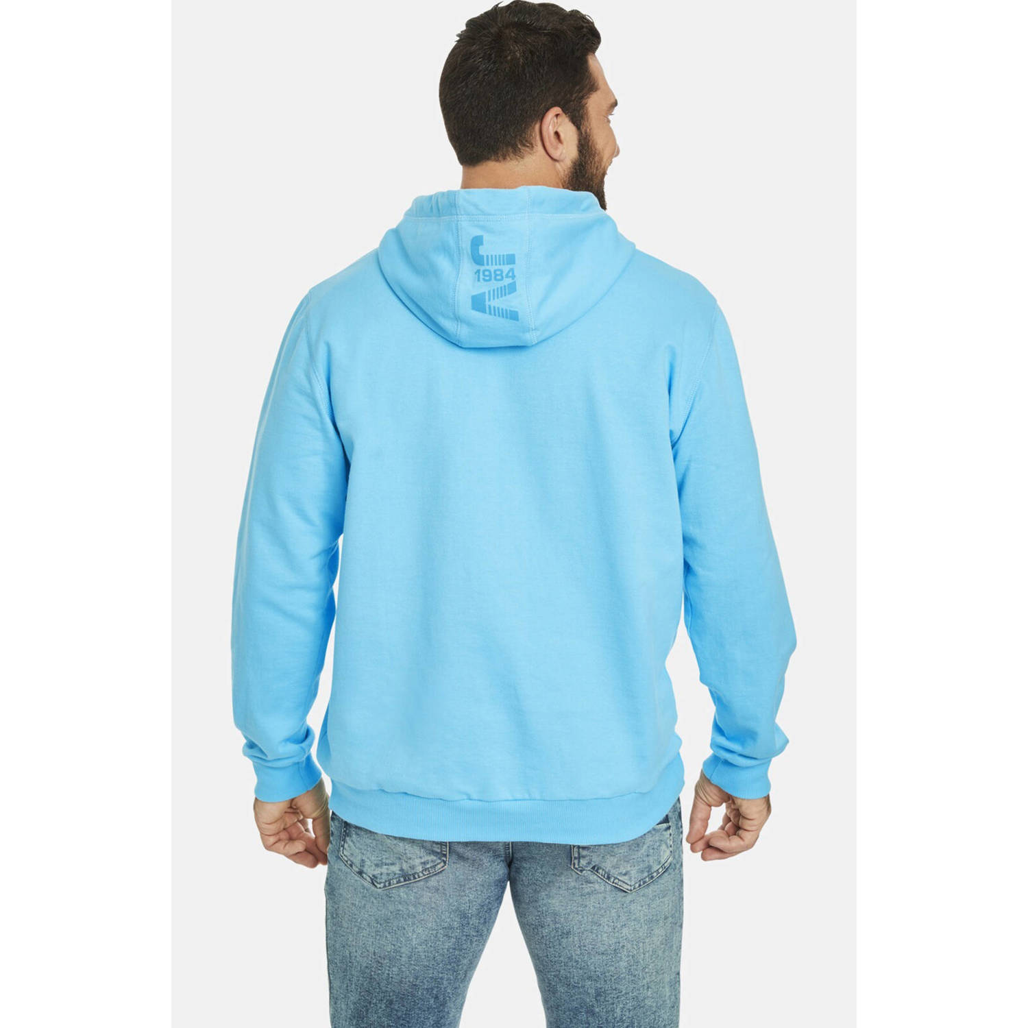 Jan Vanderstorm +FIT Collectie hoodie JEPPE Plus Size blauw