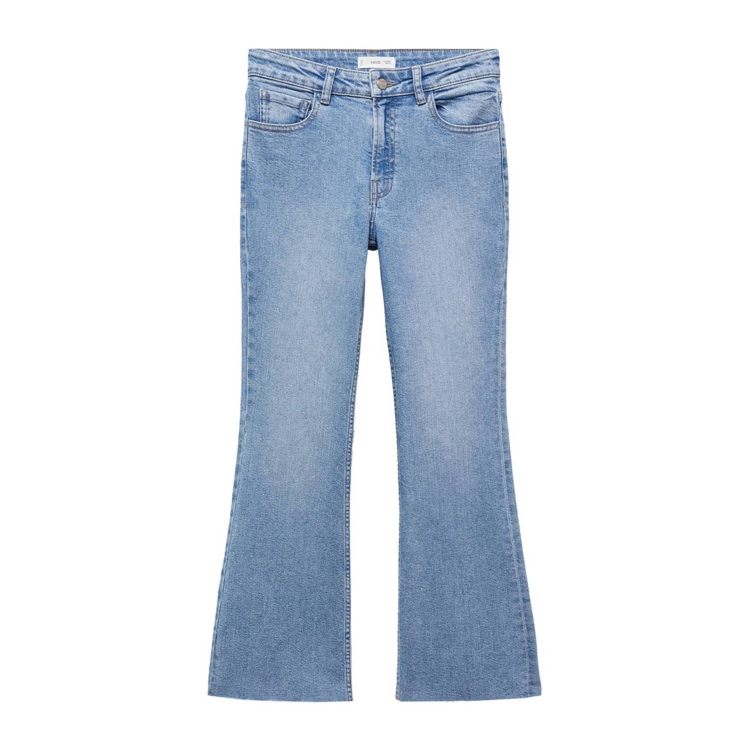 Mango Kids flared jeans lichtblauw Meisjes Denim Effen 152(XXS)