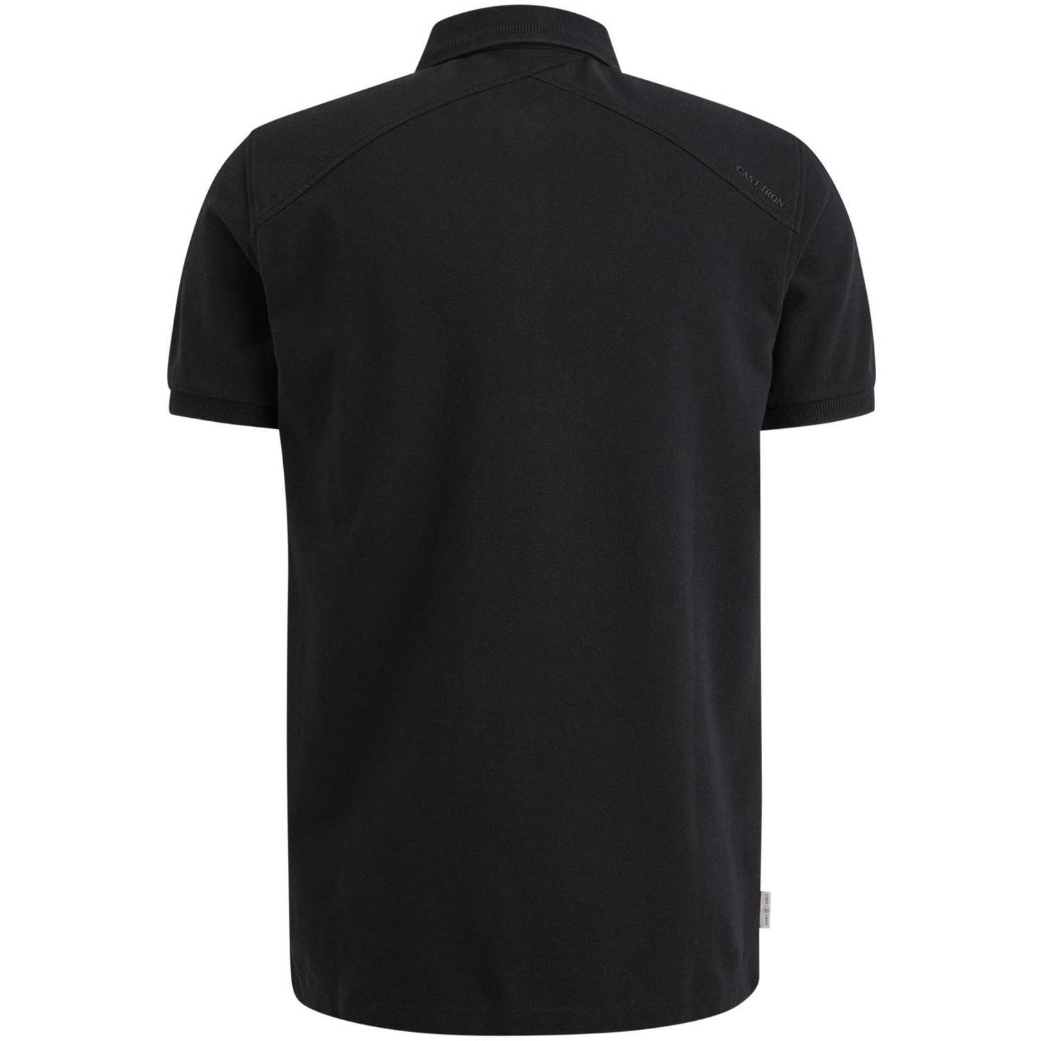 Cast Iron slim fit polo met logo zwart