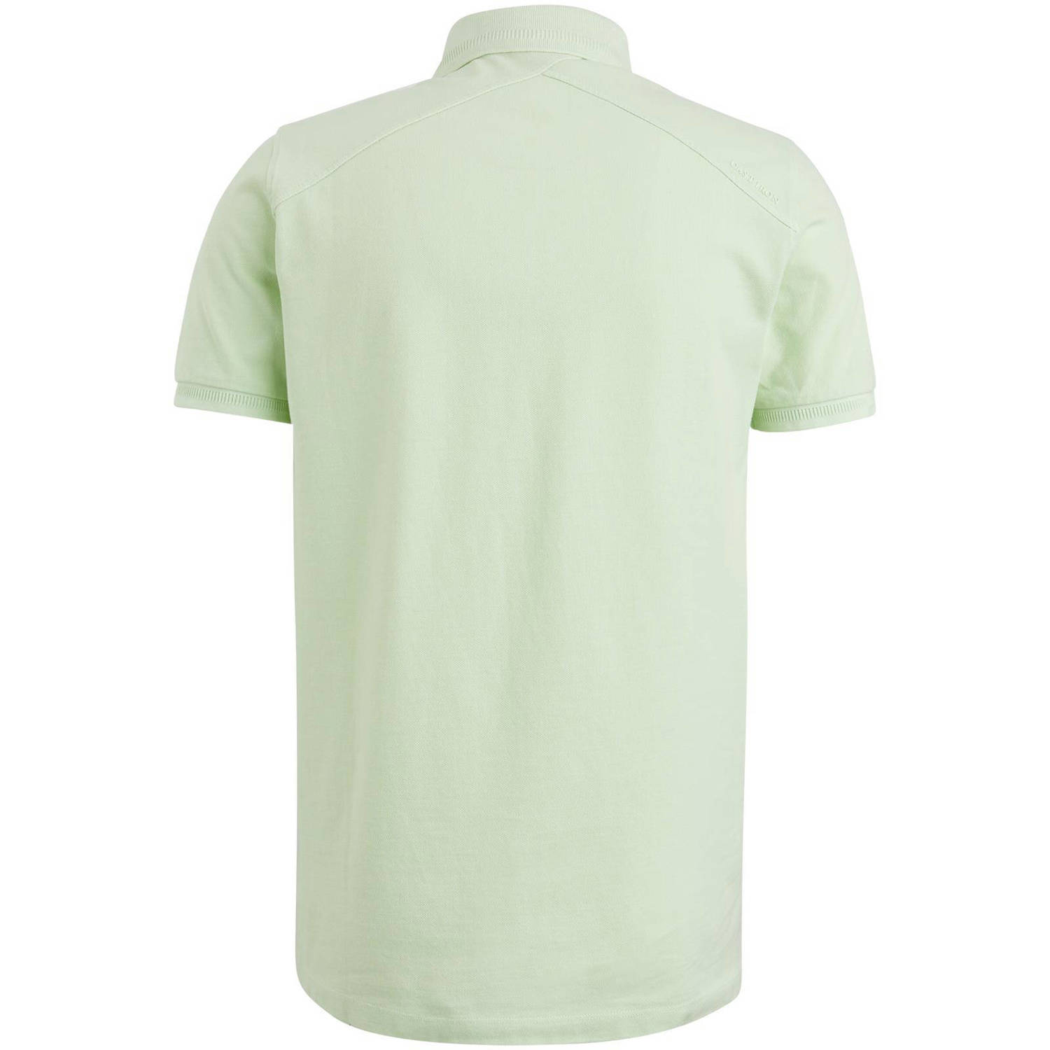 Cast Iron slim fit polo met logo lichtgroen