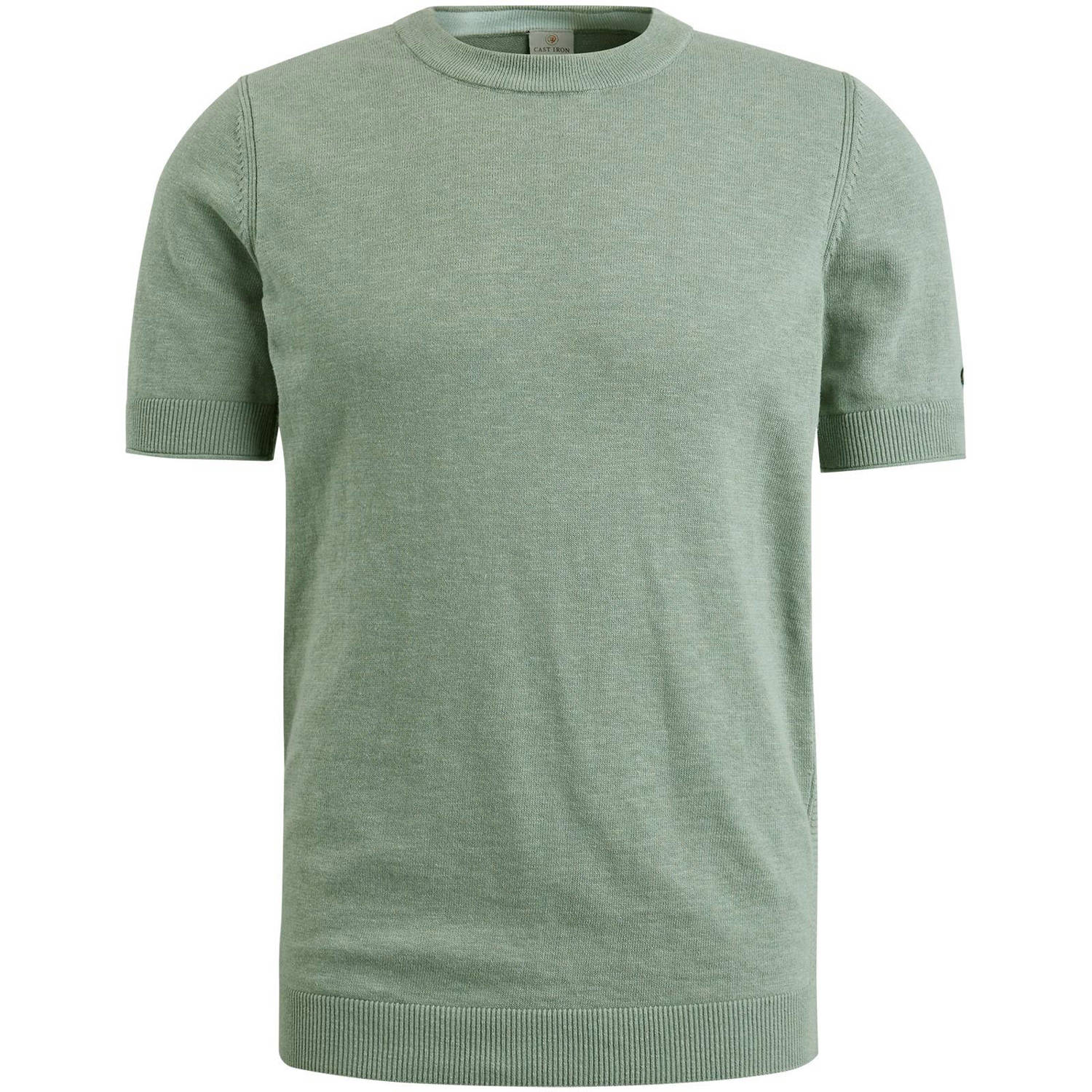 Cast Iron gebreid T-shirt met logo groen