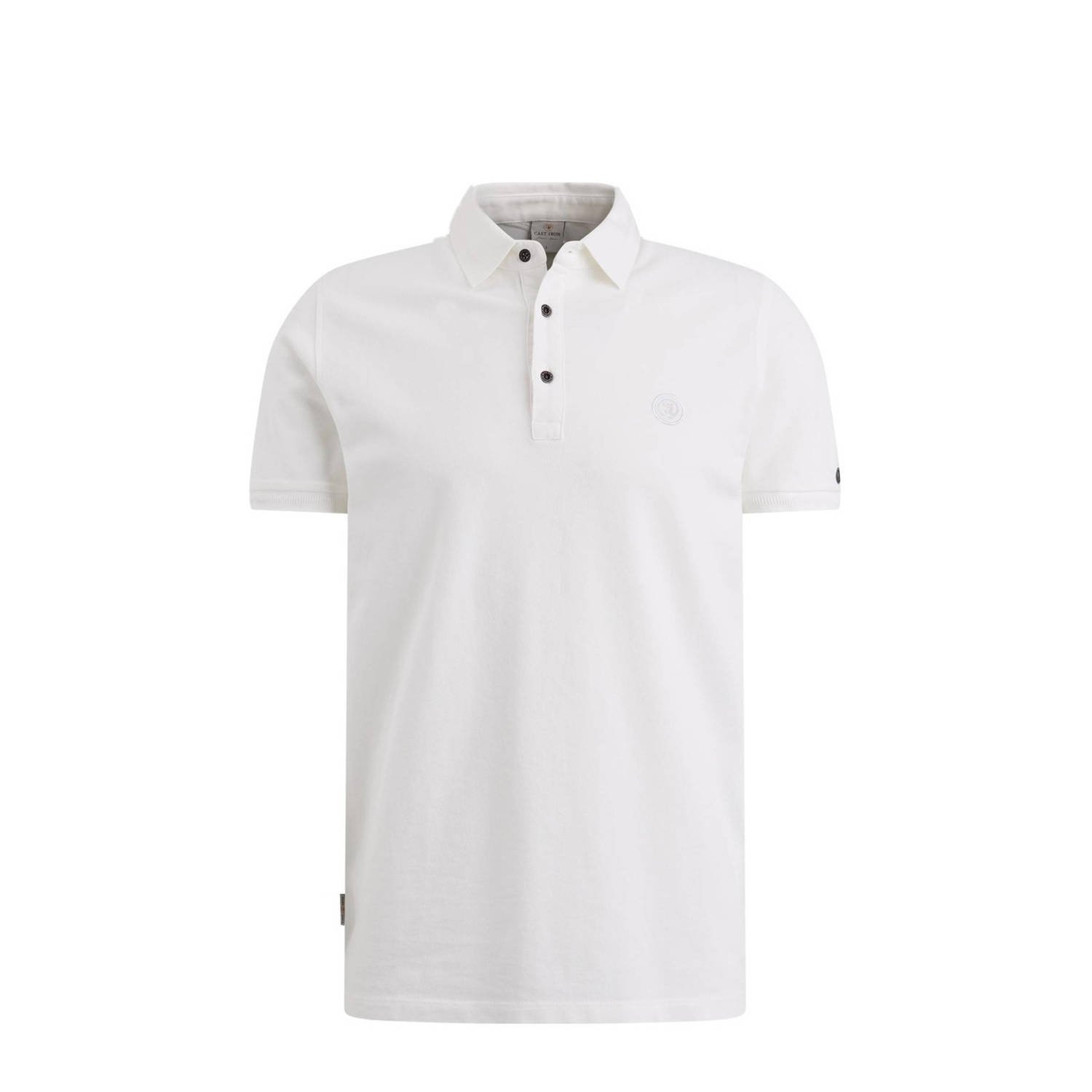 Cast Iron Korte Mouw Polo Katoenen Shirt White Heren