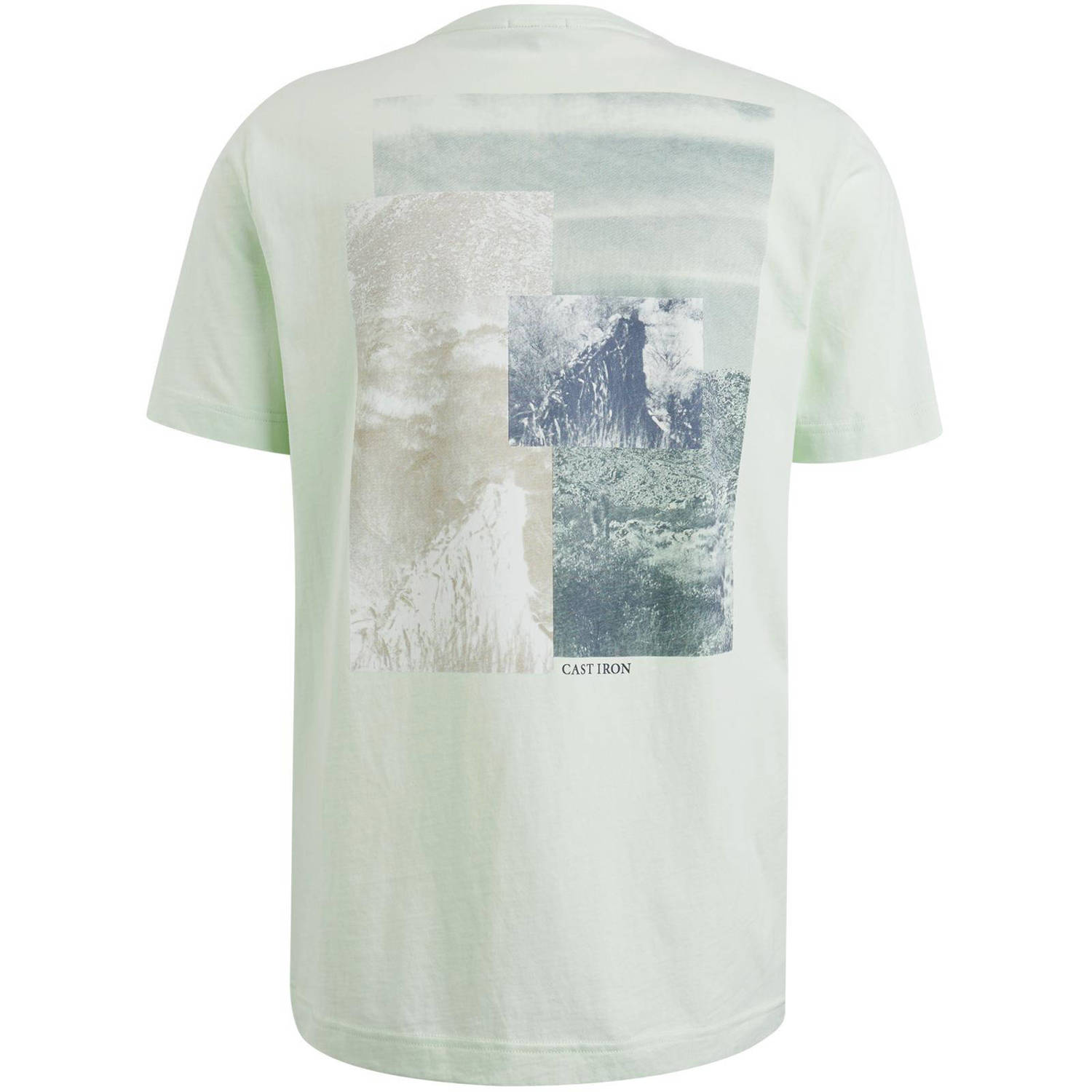Cast Iron regular fit T-shirt met backprint lichtgroen