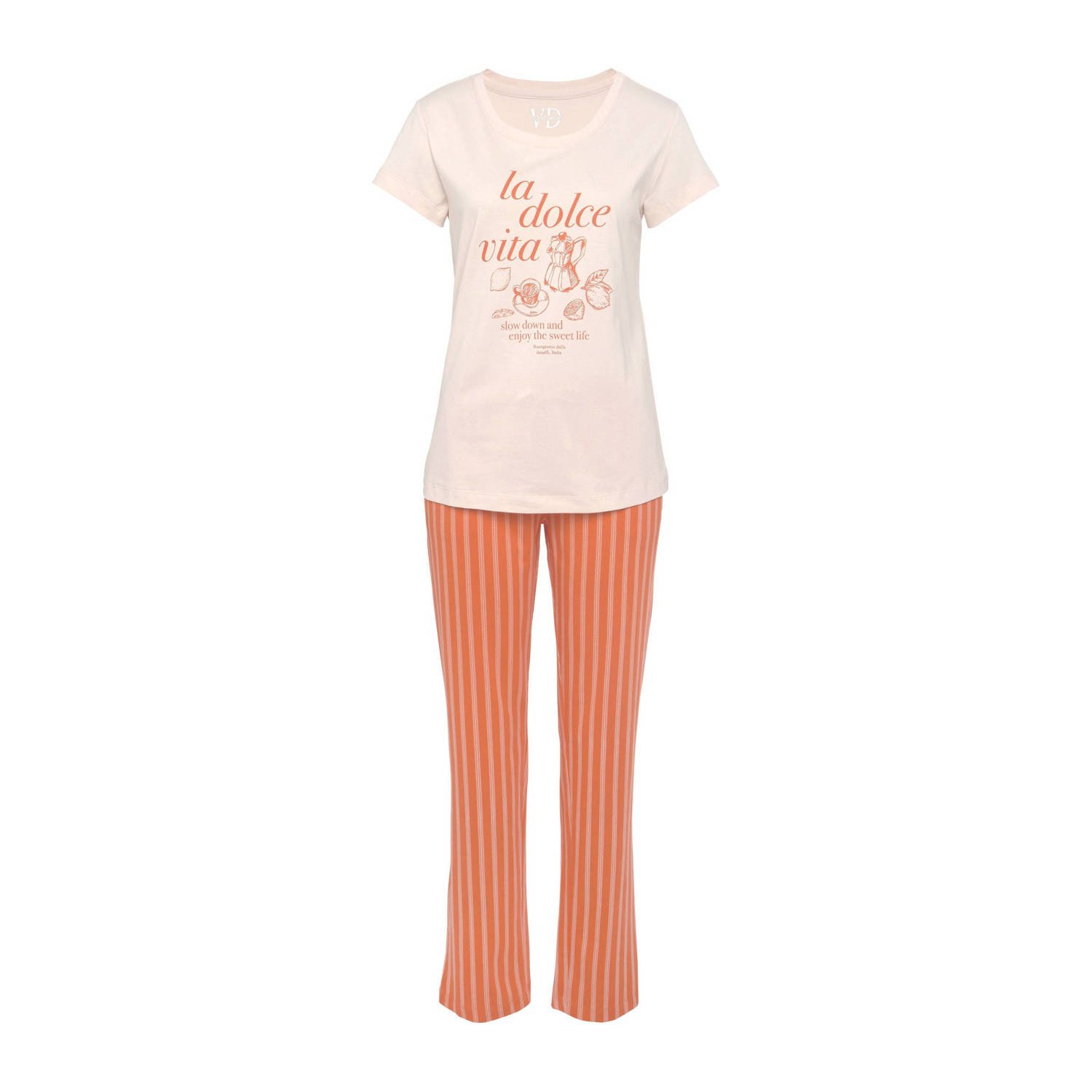 Vivance Dreams Pyjama met fijn streepdessin (set 2-delig)