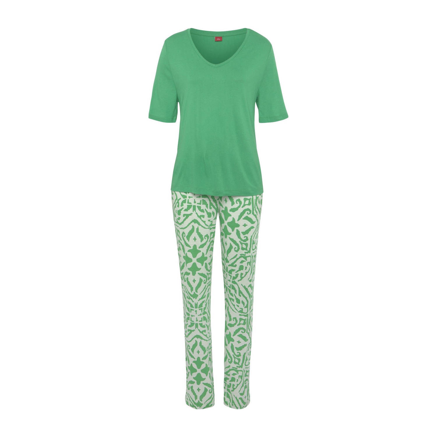 S.Oliver RED LABEL Beachwear Pyjama met bloemig etno-patroon (2-delig)