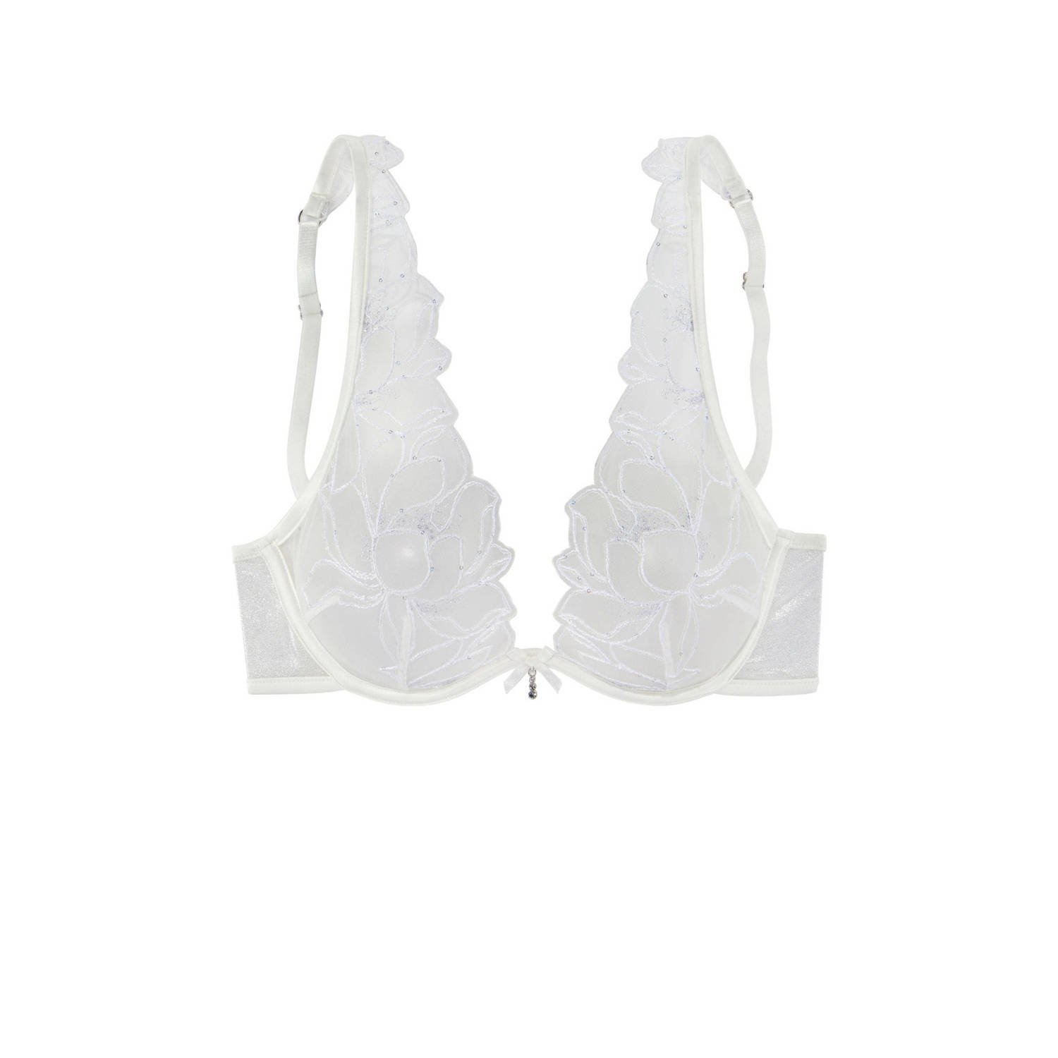 Lascana Beugel-bh met licht transparant kant met fijne glitterdetails lingerie