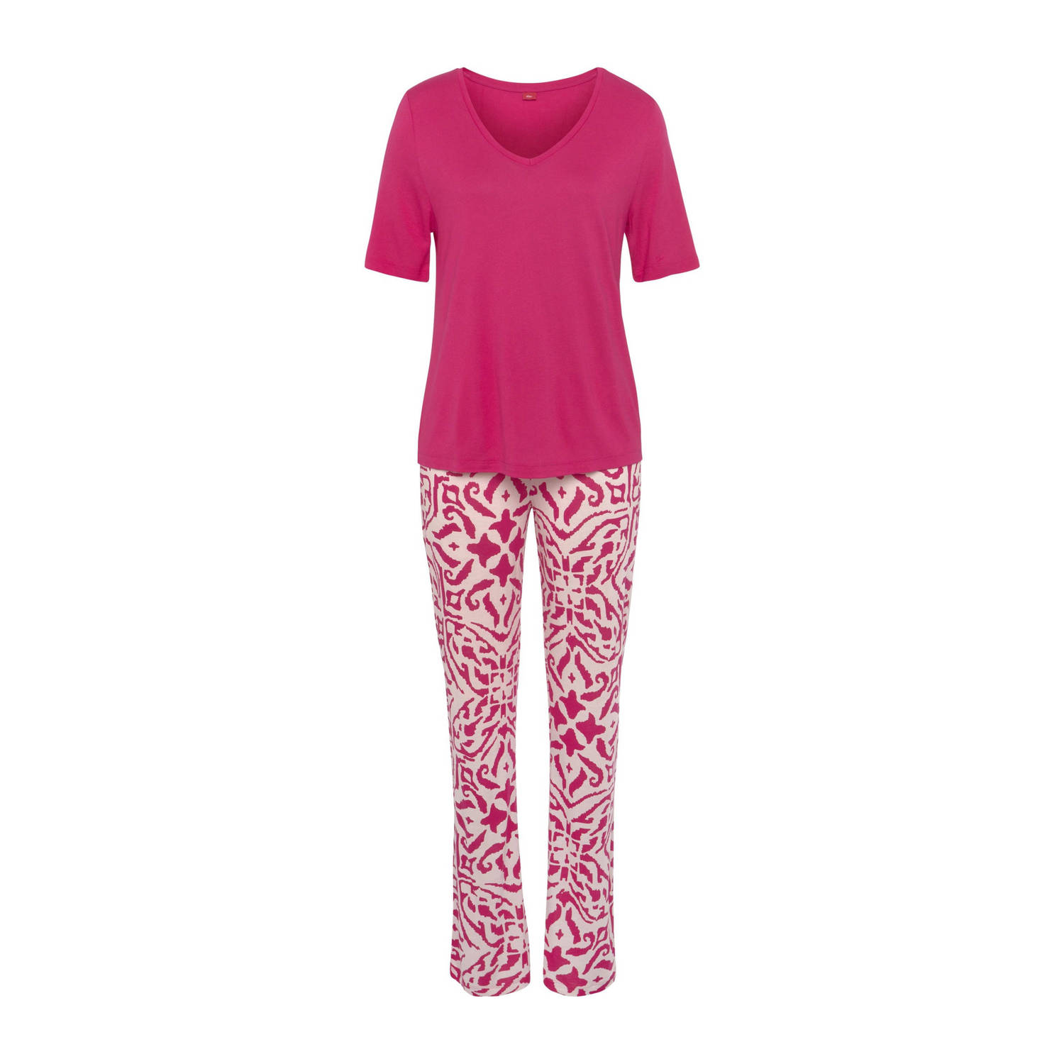 S.Oliver RED LABEL Beachwear Pyjama met bloemig etno-patroon (2-delig)