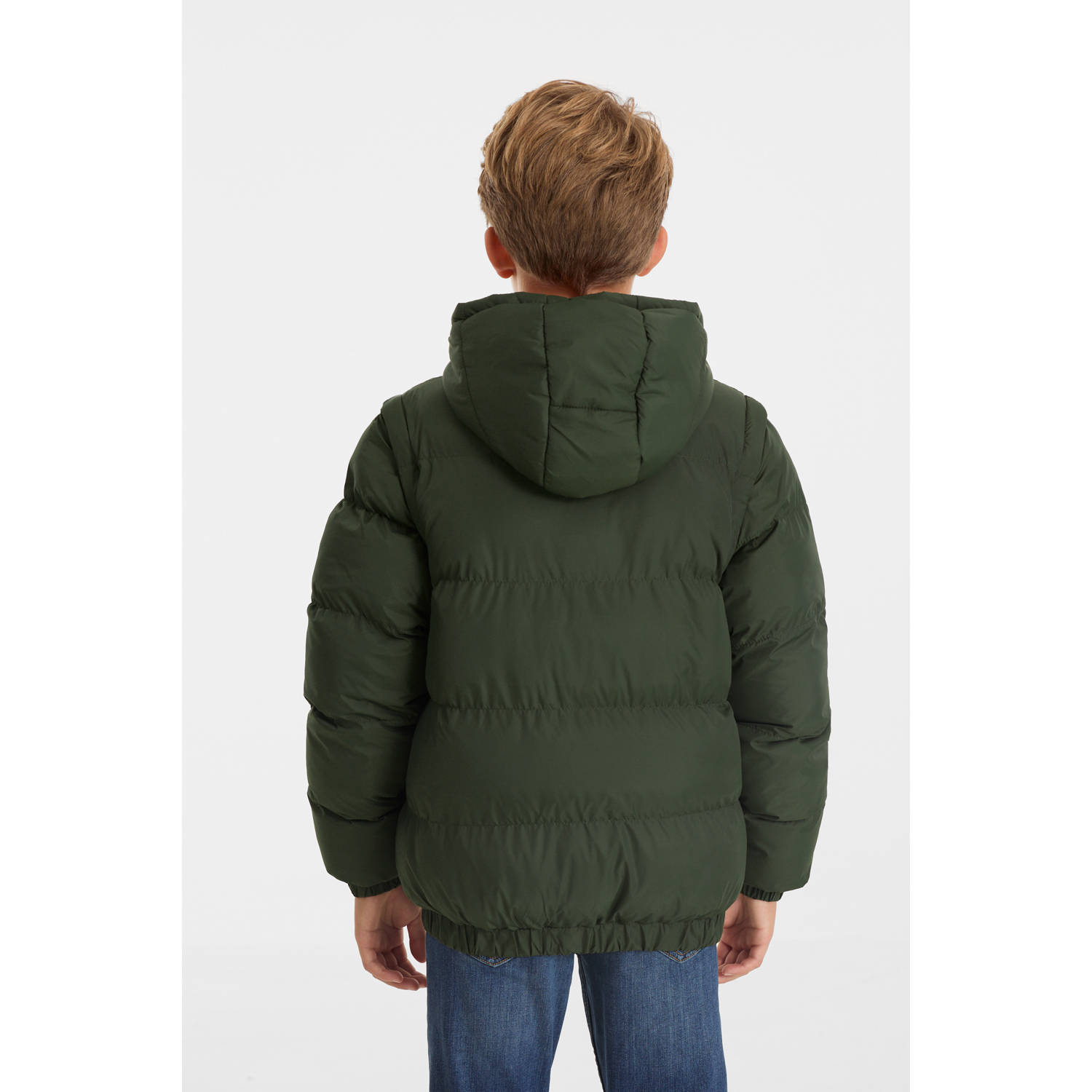 anytime 2 in 1 winterjas khaki