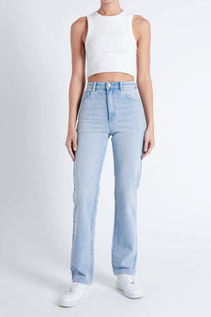 high waist straight leg jeans 94 HIGH STRAIGHT GINA light blue denim