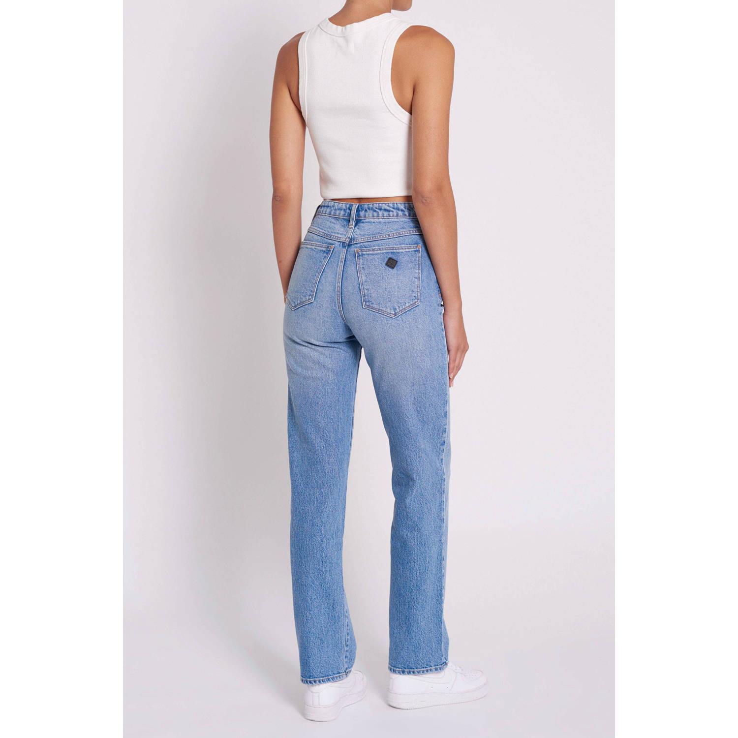Abrand Jeans high waist straight leg jeans A 94 HIGH STRAIGHT TALL DAKOTA medium blue denim