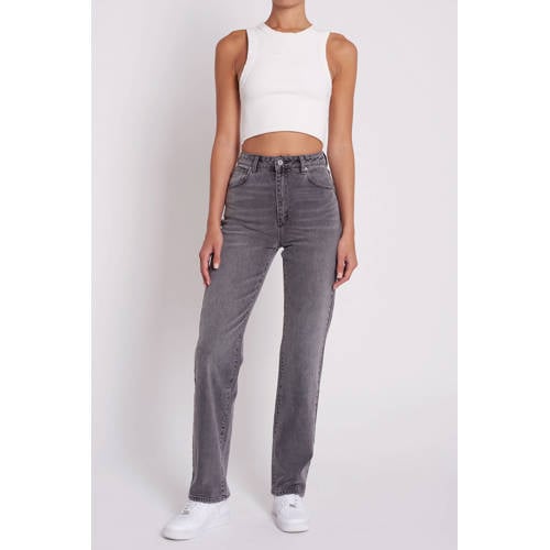 Abrand Jeans high waist straight leg jeans 94 HIGH STRAIGHT BROOKLYN black denim afbeelding