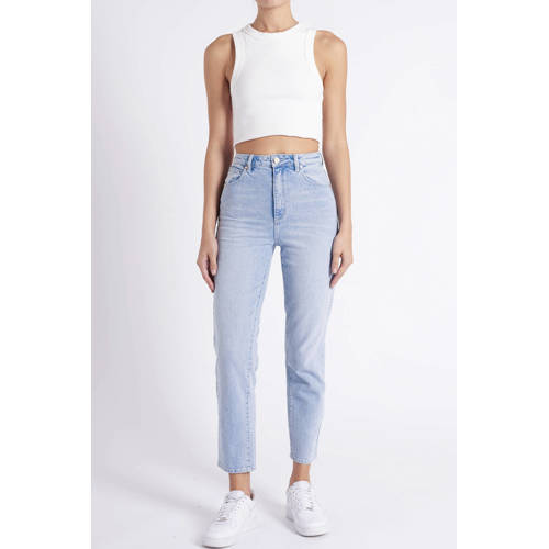 Abrand Jeans high waist slim fit jeans 94 Gina light blue denim afbeelding