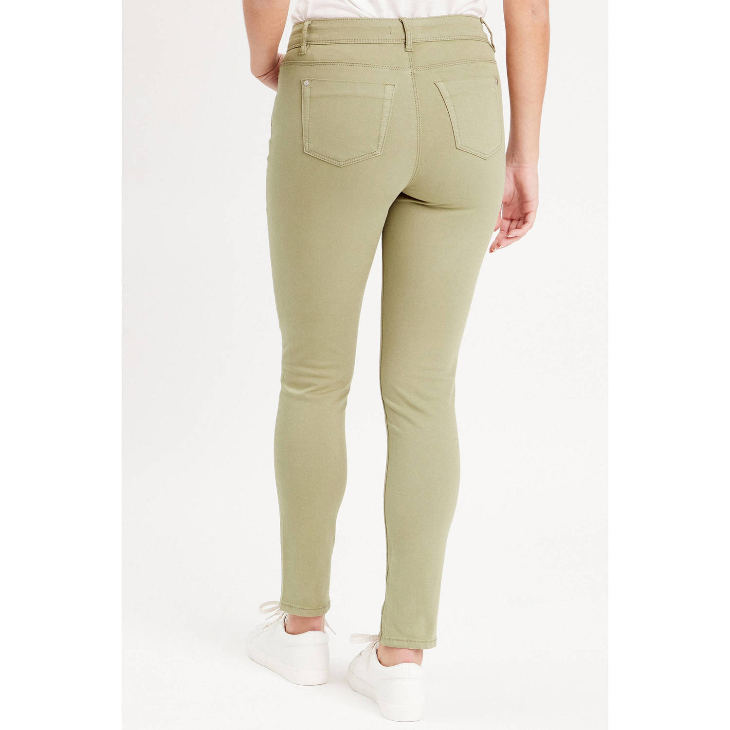 Cache slim fit jeans olijfgroen