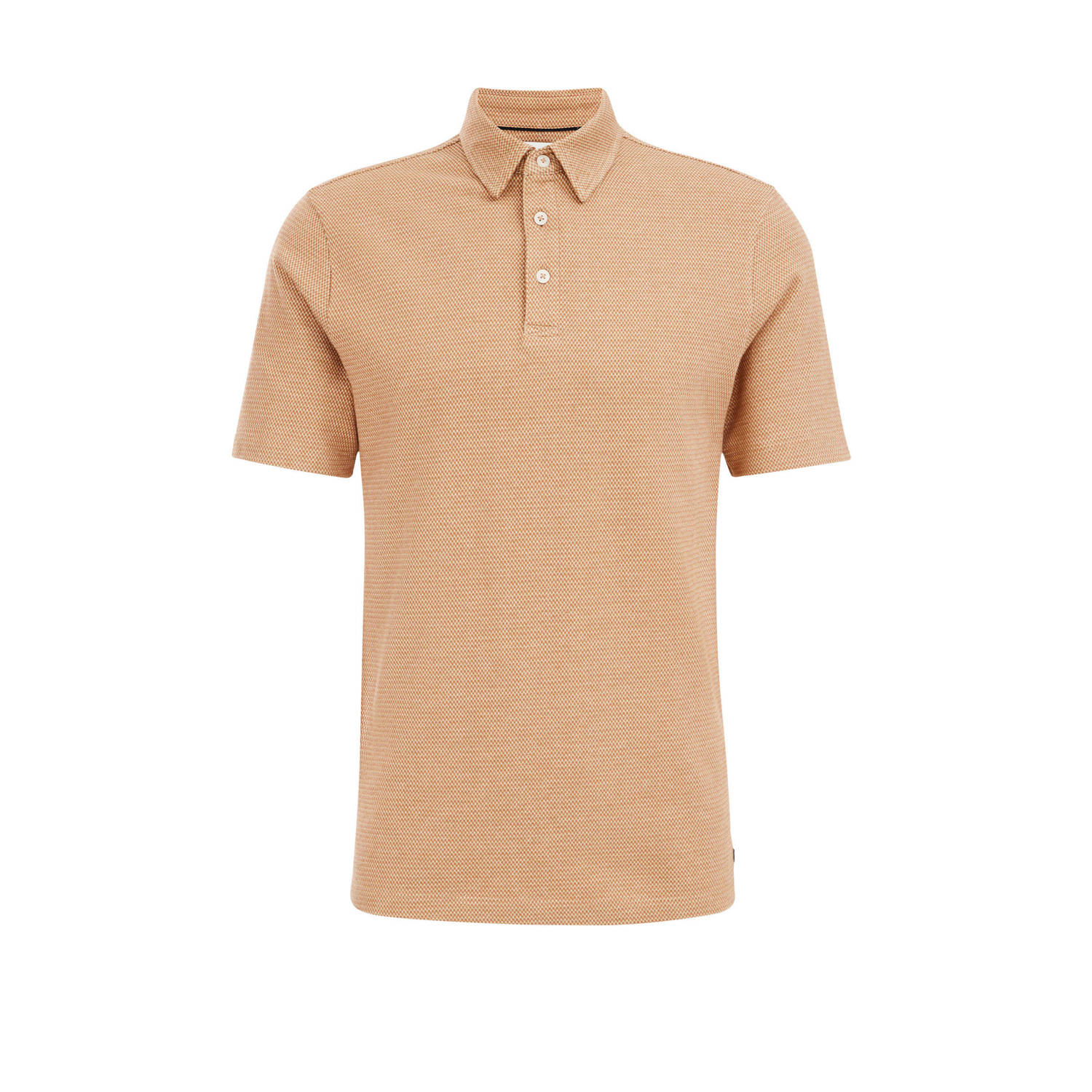 WE Fashion regular fit polo met all over print mahogany