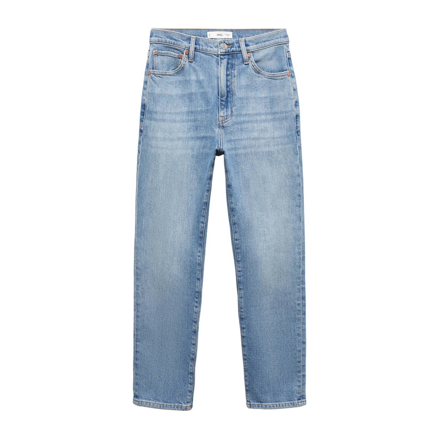 Mango cropped slim fit jeans light blue denim