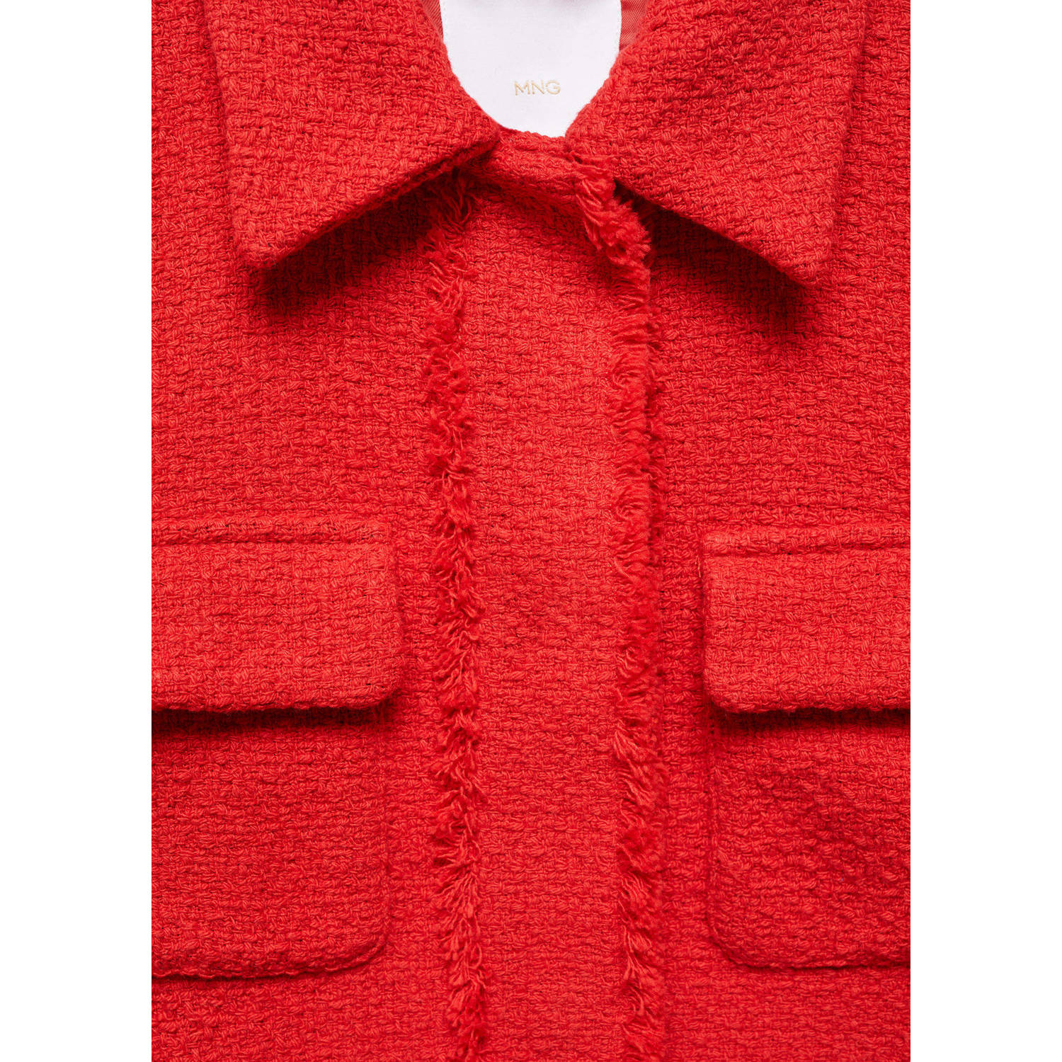Mango tweed jasje rood