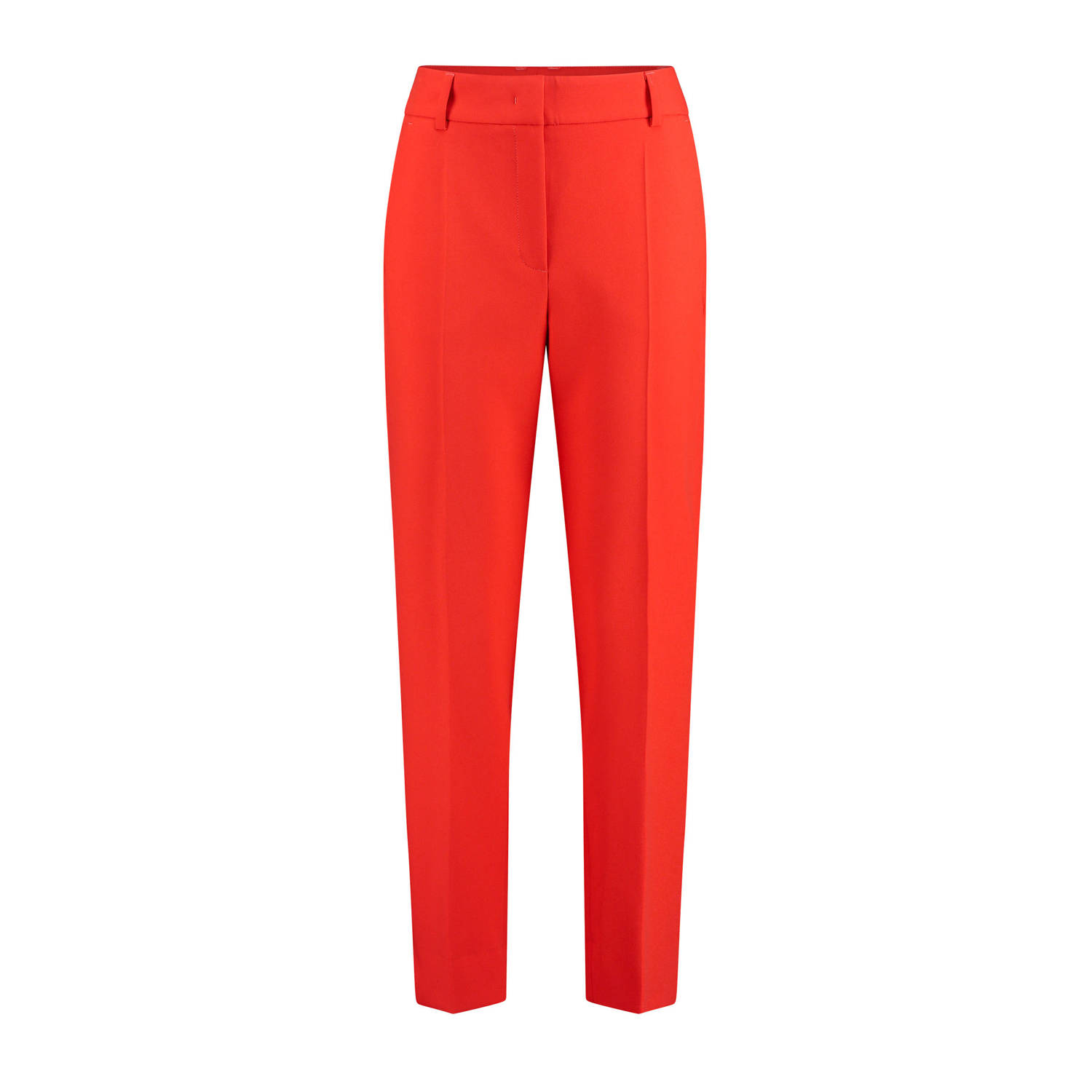 Claudia Sträter cropped tapered fit pantalon rood