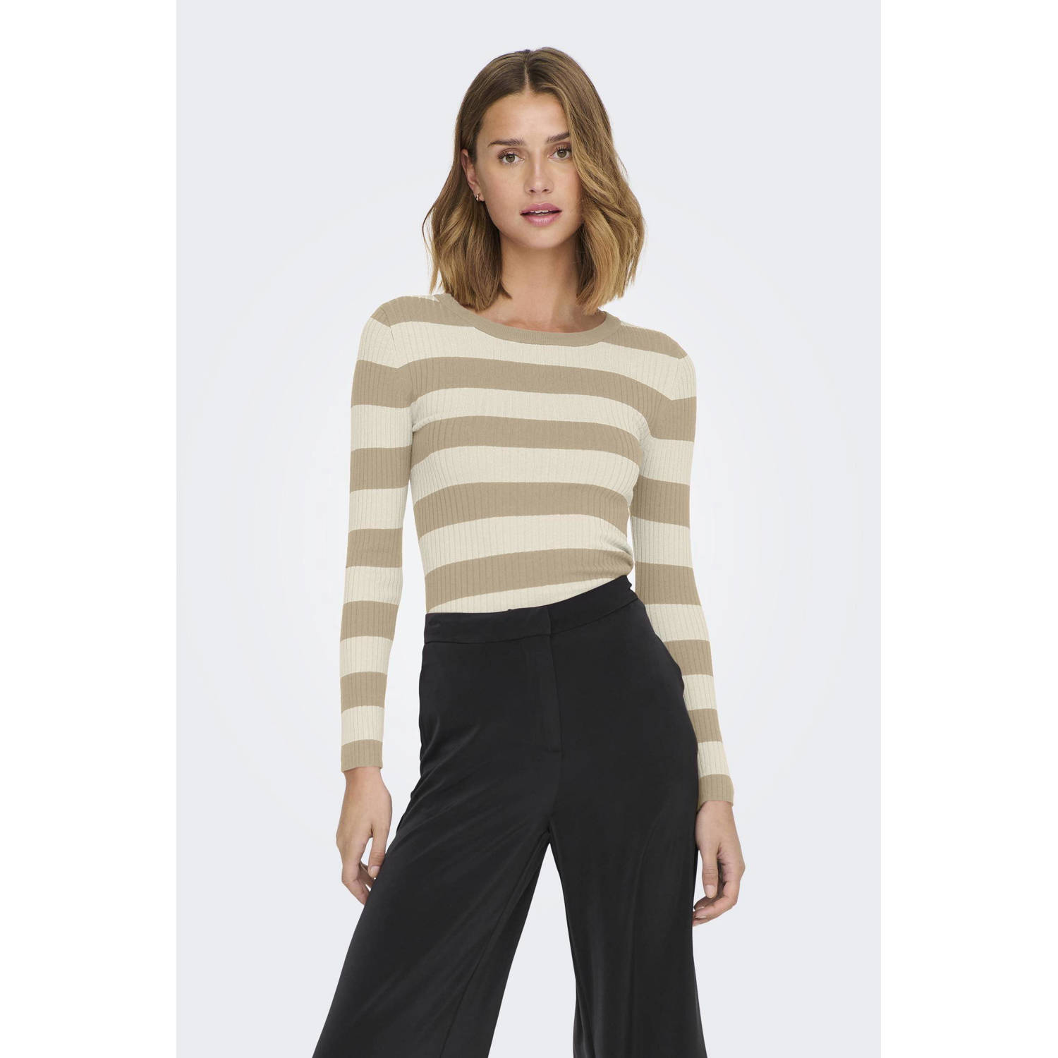 JDY Trui met ronde hals PLUM L S O-NECK PULLOVER KNT NOOS