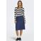 JDY gestreepte top JDYPLUM donkerblauw/ecru