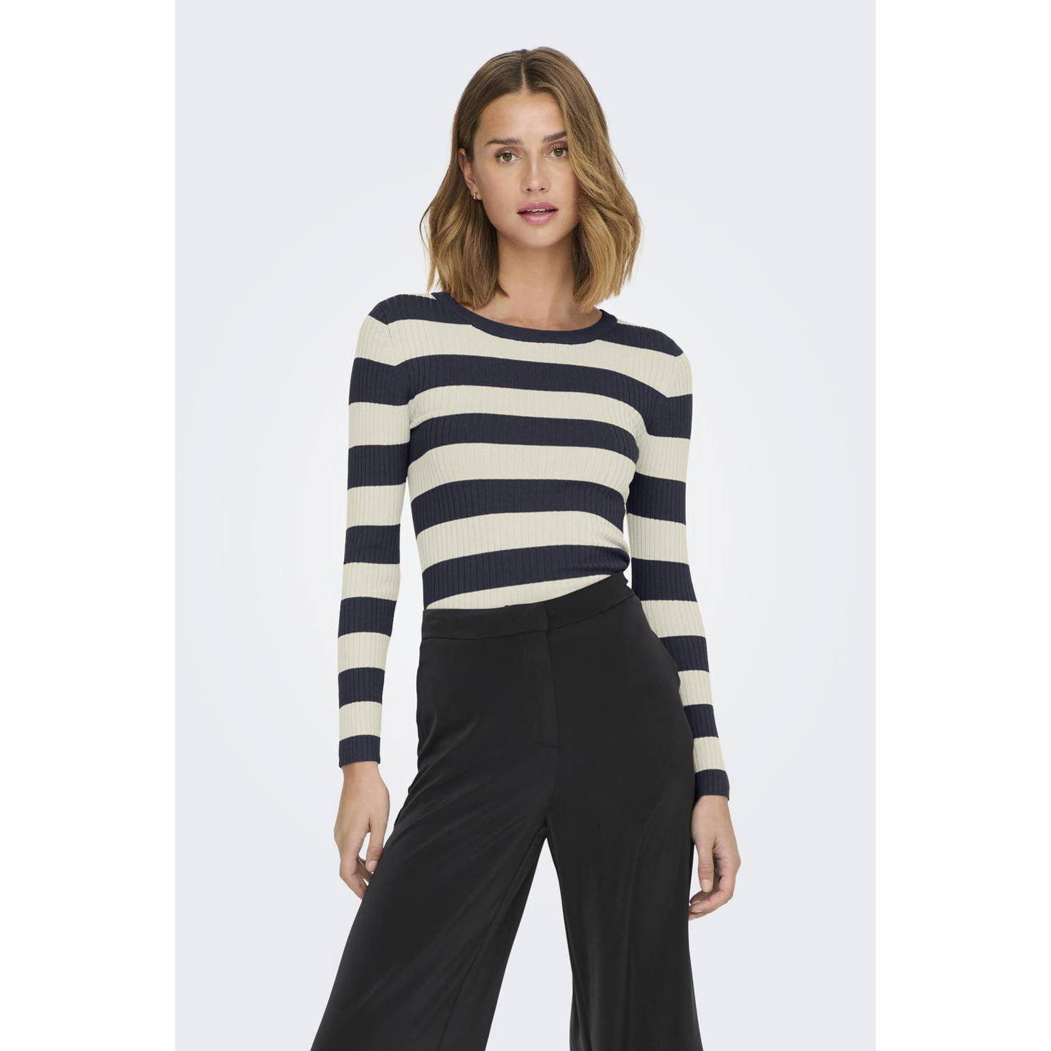 JDY Trui met ronde hals PLUM L S O-NECK PULLOVER KNT NOOS