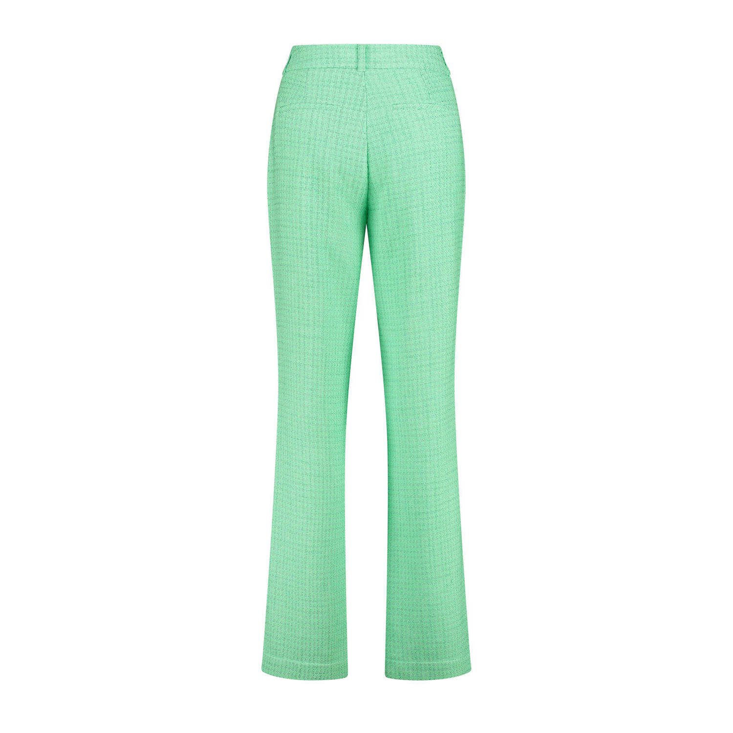 Expresso geruite wide leg pantalon groen