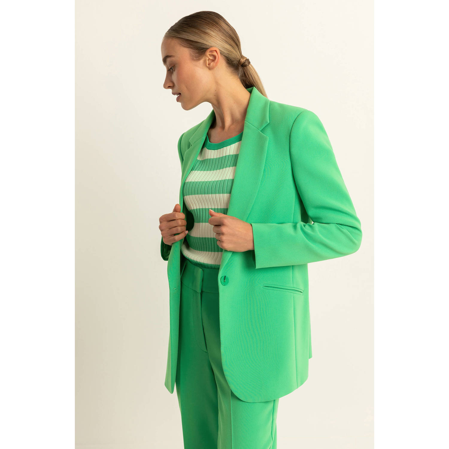 Expresso rechtvallende blazer groen
