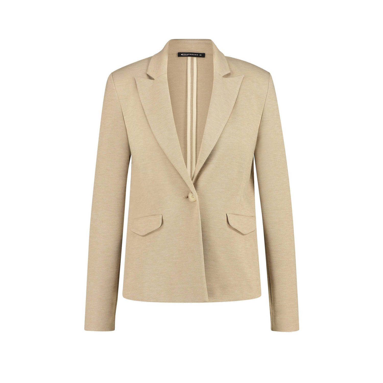 Expresso getailleerde tricot blazer beige