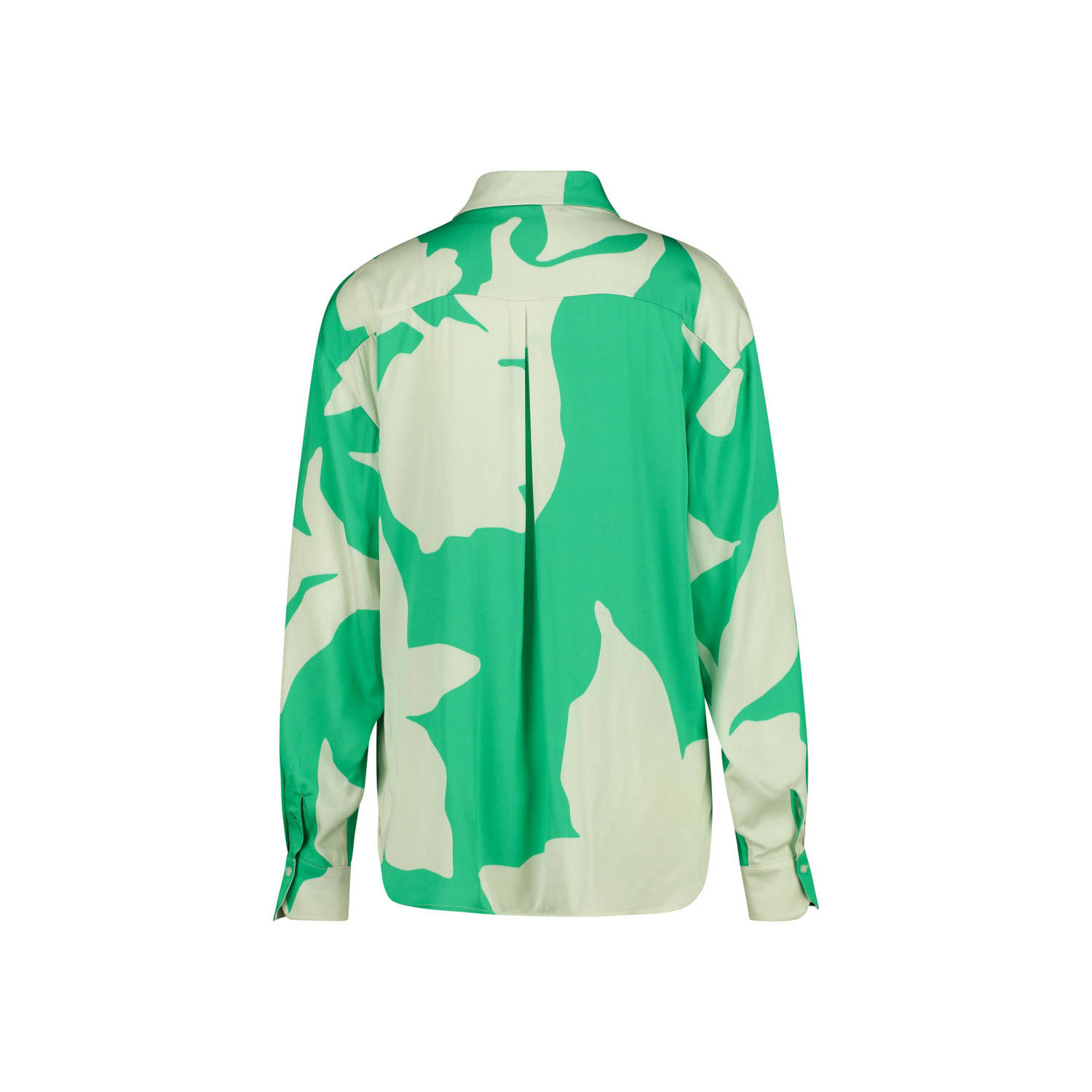 Expresso geweven blouse met all over print groen ecru