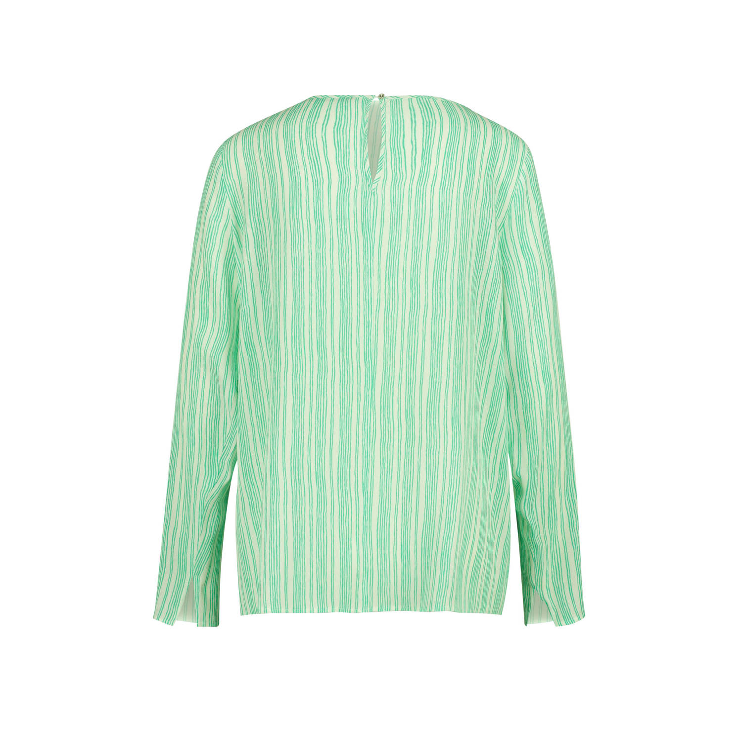 Expresso gestreepte geweven blousetop groen