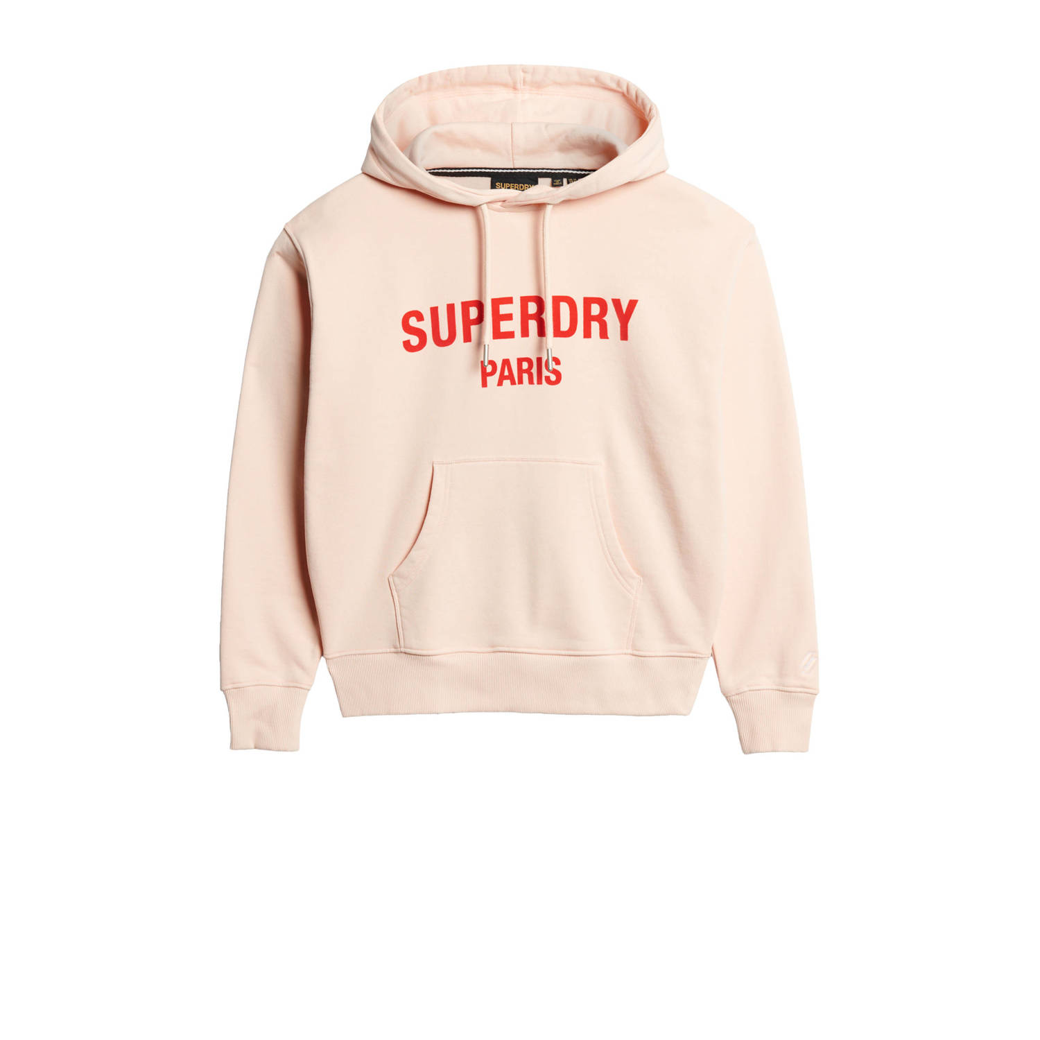 Superdry hoodie SPORT LUXE LOOSE HOOD lichtroze