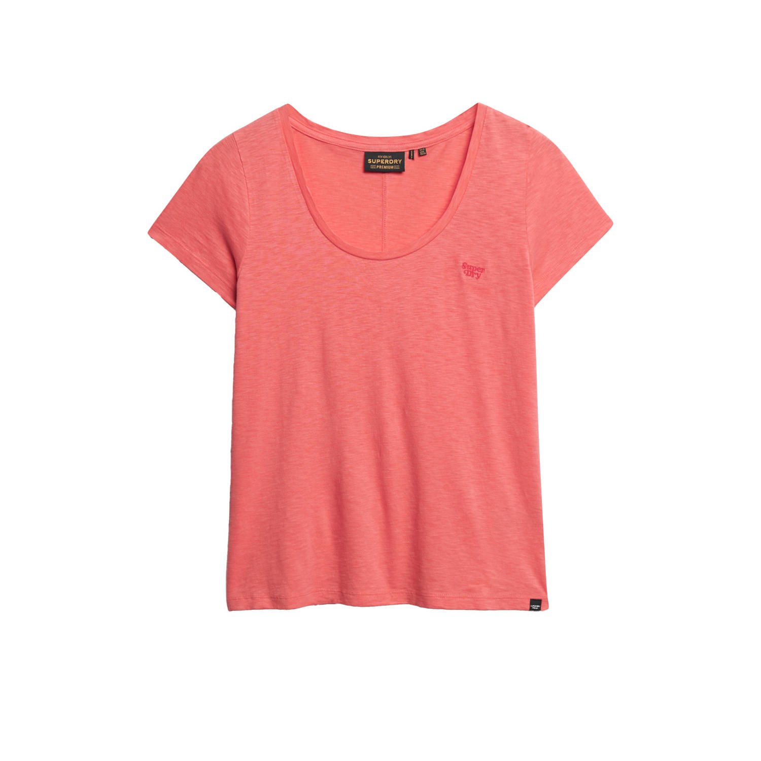 Superdry T-shirt SCOOP NECK TEE roze