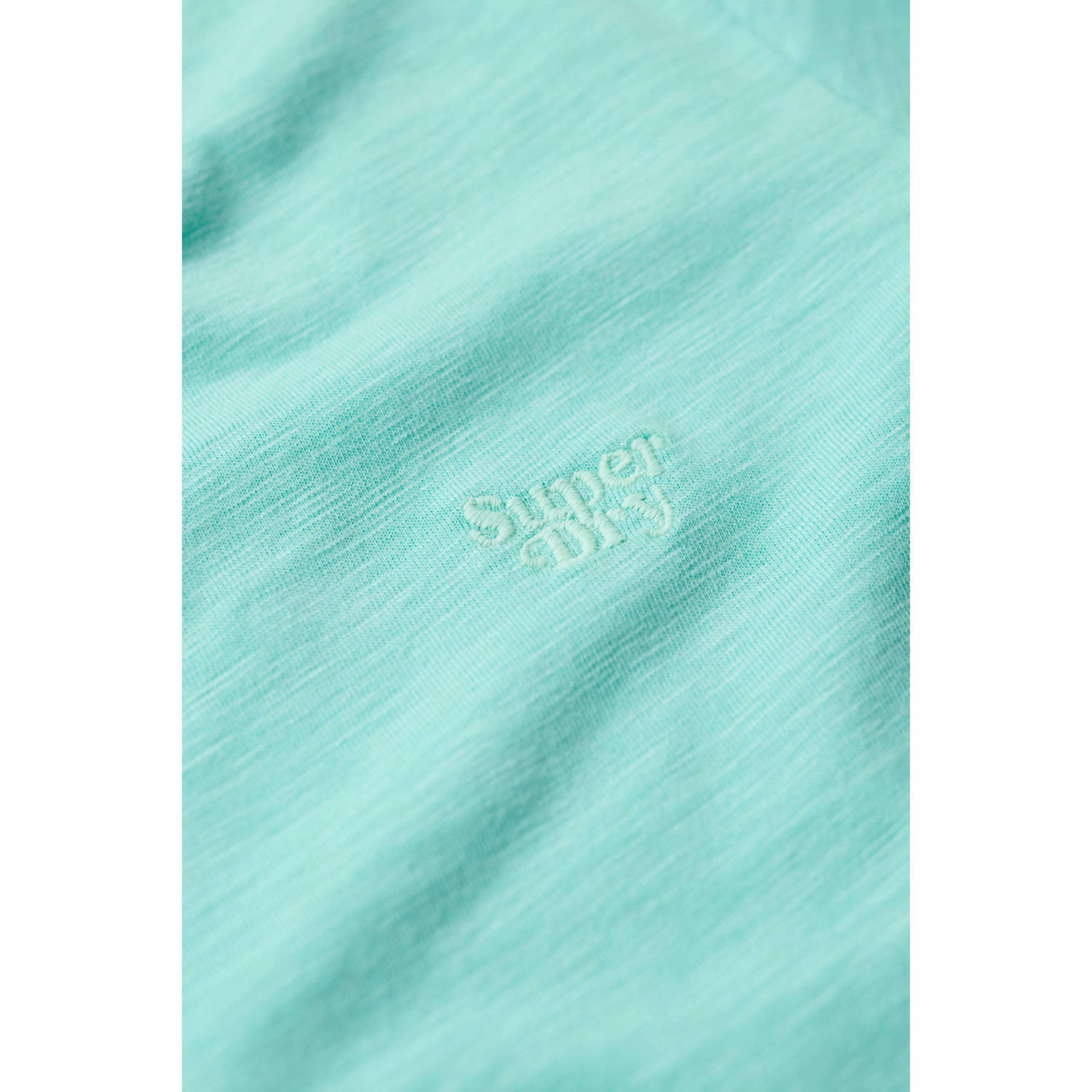 Superdry T-shirt STUDIOS SLUB EMB VEE TEE turquoise