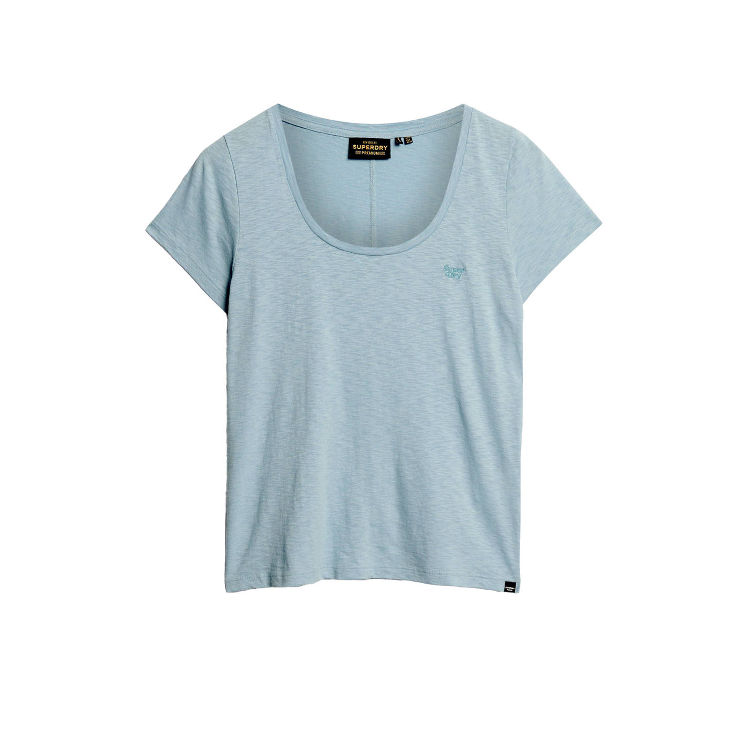 Superdry T-shirt SCOOP NECK TEE lichtblauw