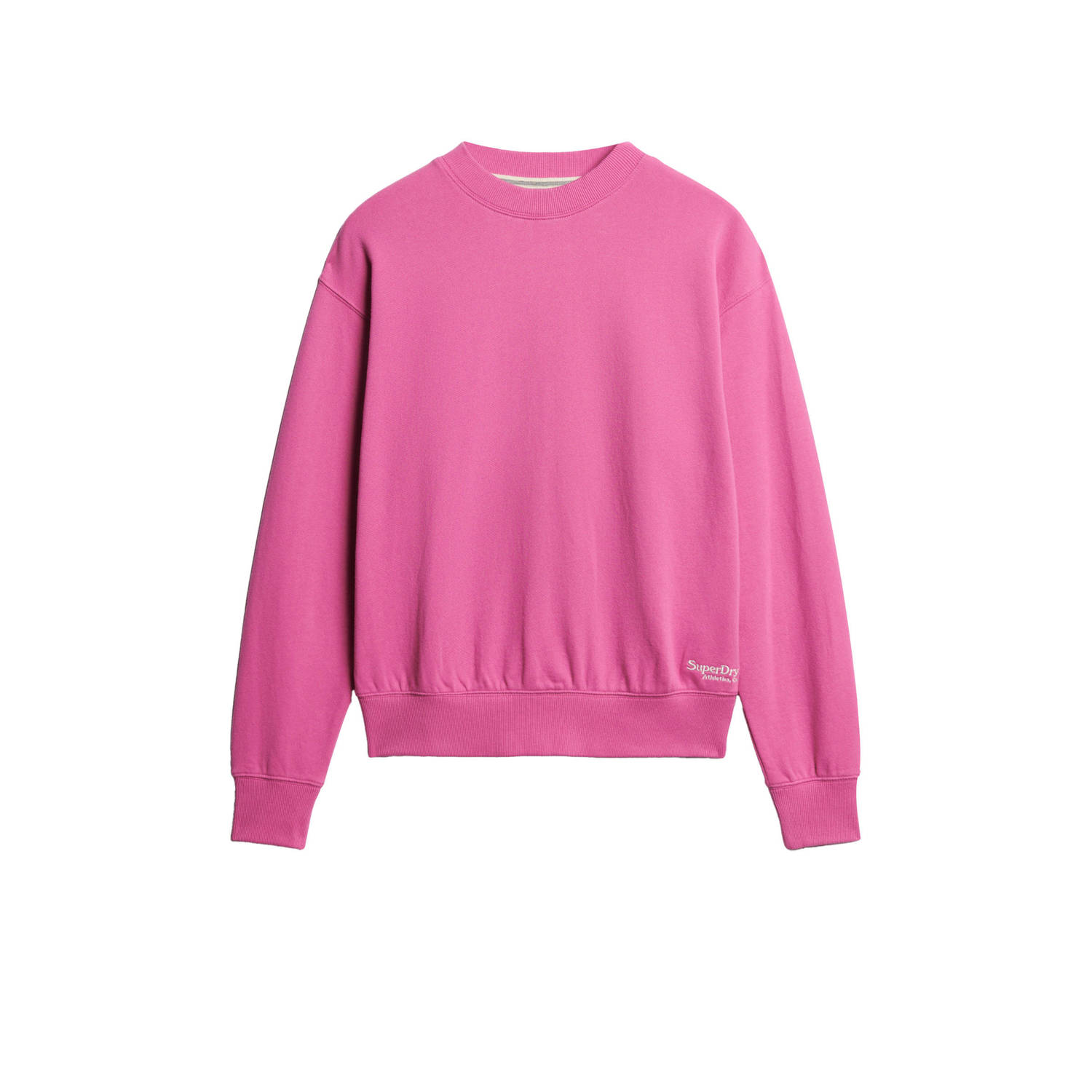 Superdry sweater ESSENTIAL LOGO SWEATSHIRT UB roze