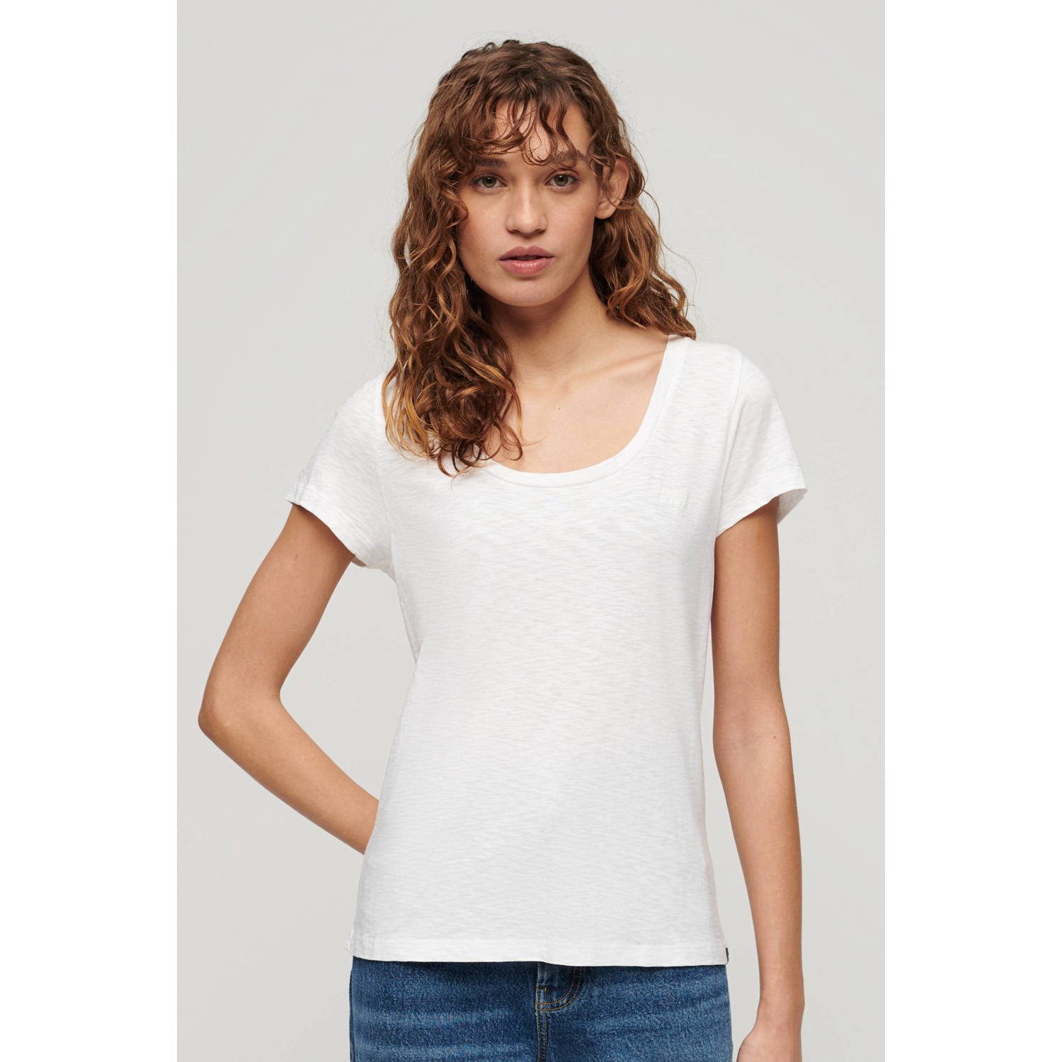 Superdry T-shirt SCOOP NECK TEE wit