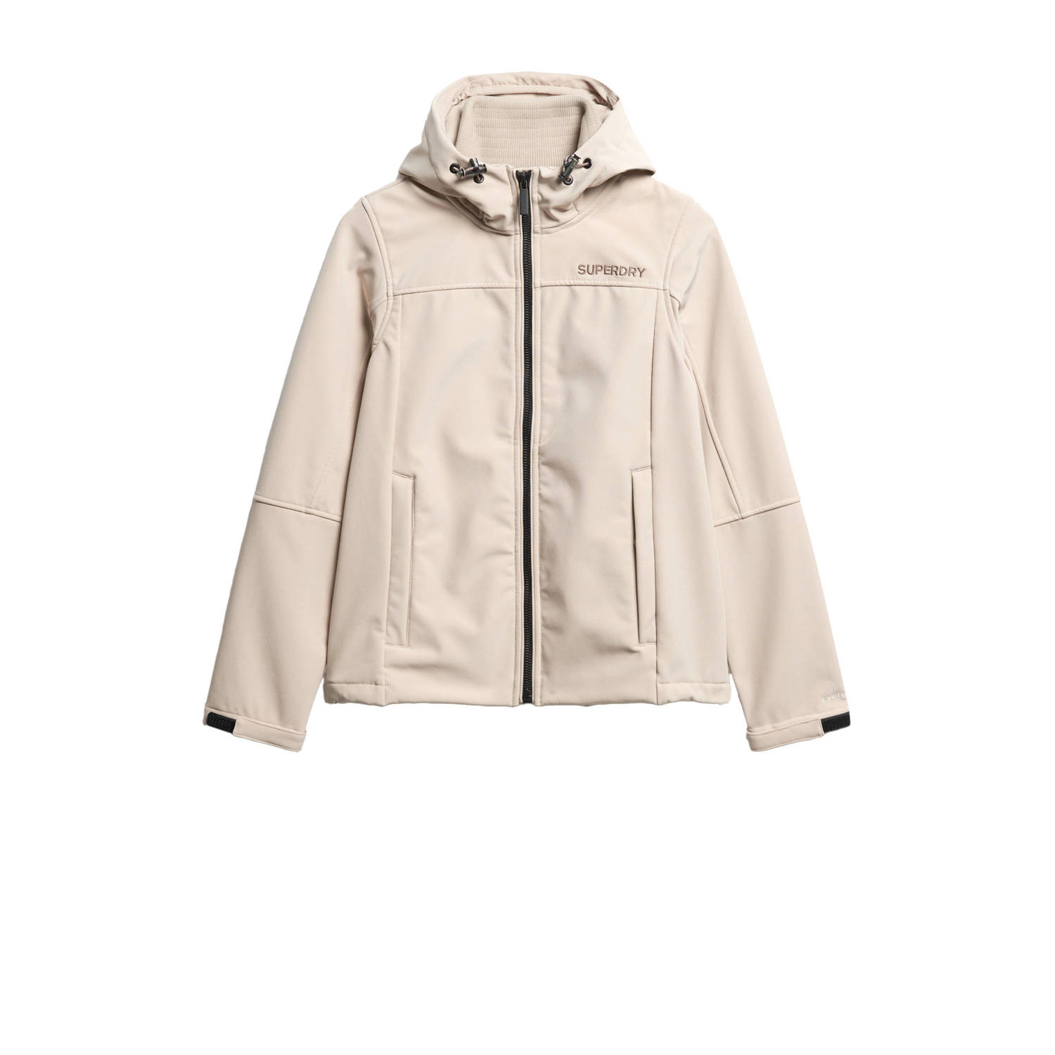 Superdry softshell jas HOODED SOFTSHELL JACKET zand