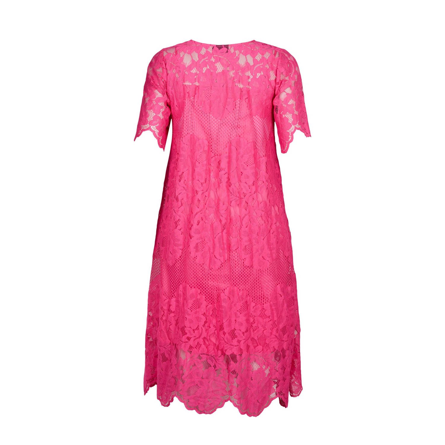 Zizzi A-lijn jurk roze