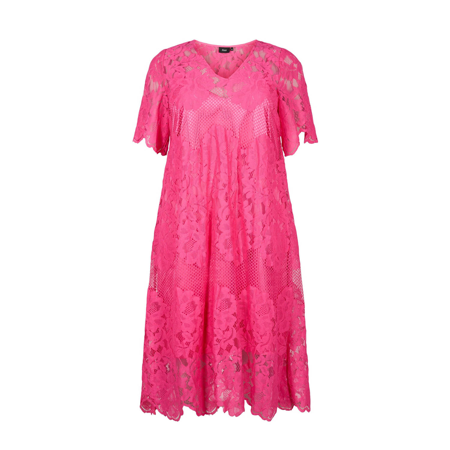Zizzi A-lijn jurk roze