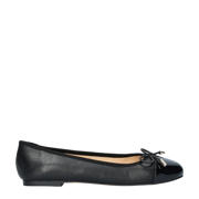 thumbnail: Zwarte dames Nelson leren ballerina's met effen