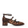 Sacha mary Janes pumps  met panterprint cognac/zwart