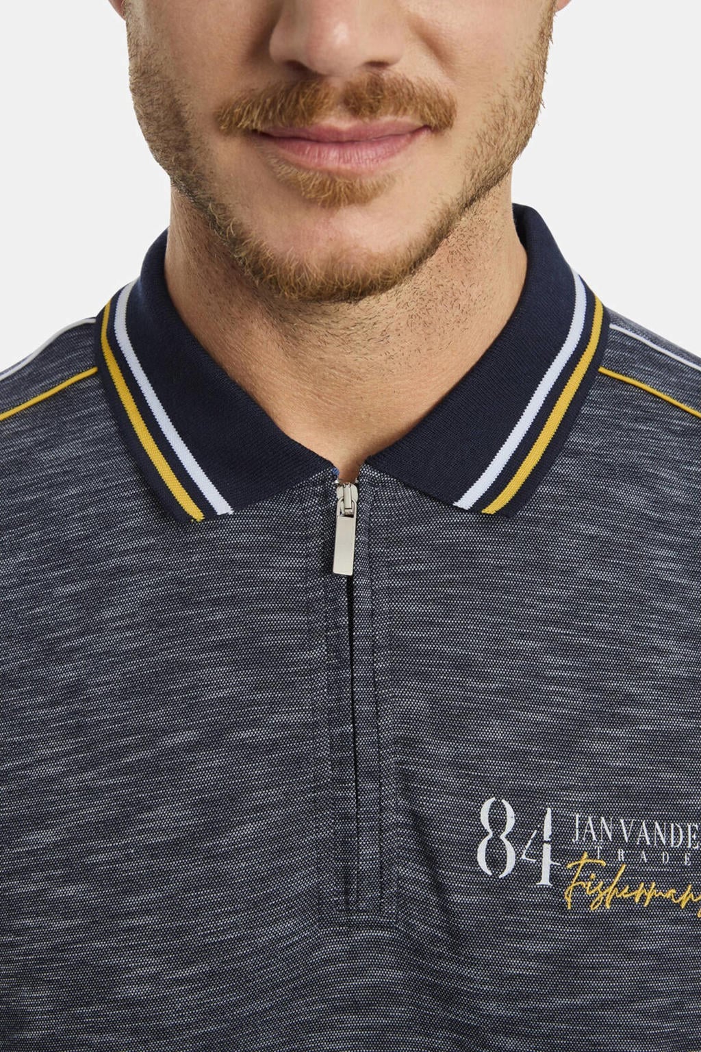 Jan Vanderstorm Heren Sweatbodywarmer Ahlmann Dark Blue, L - 52/54 Jan Vanderstorm Heren Sweatbodywarmer Ahlmann Dark Blue, L - 52/54